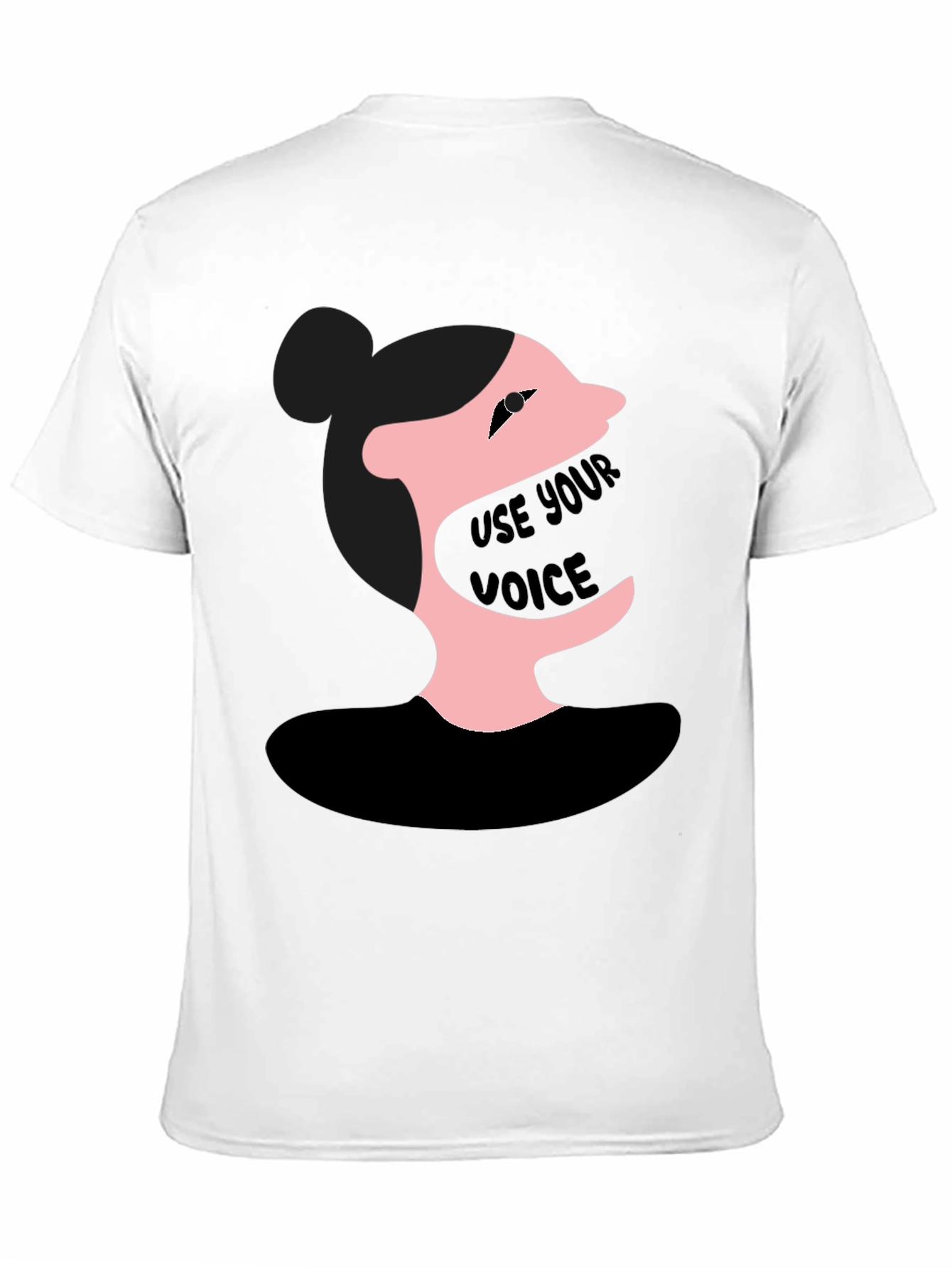 Black Use Your Voice Graphic Tee - Black Unisex Shirt view 11