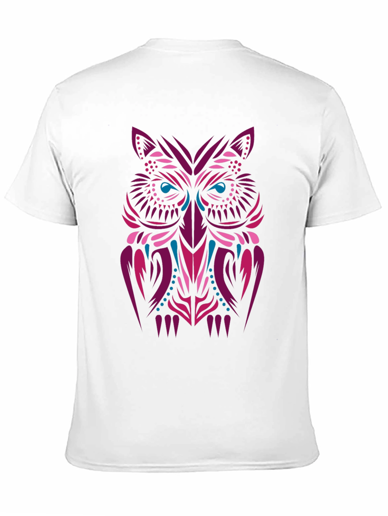 Tribal Owl Graphic Tee - Stylish Men's Black T-Shirt - 11
