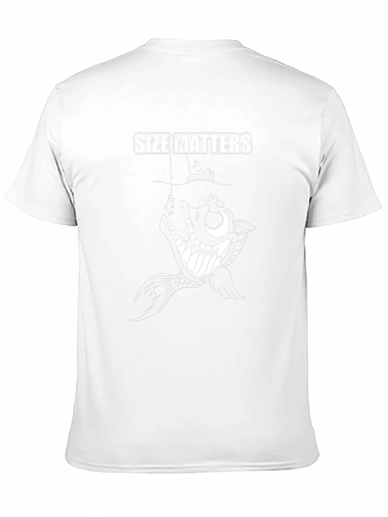 Black Size Matters Fishing Graphic Tee view 11