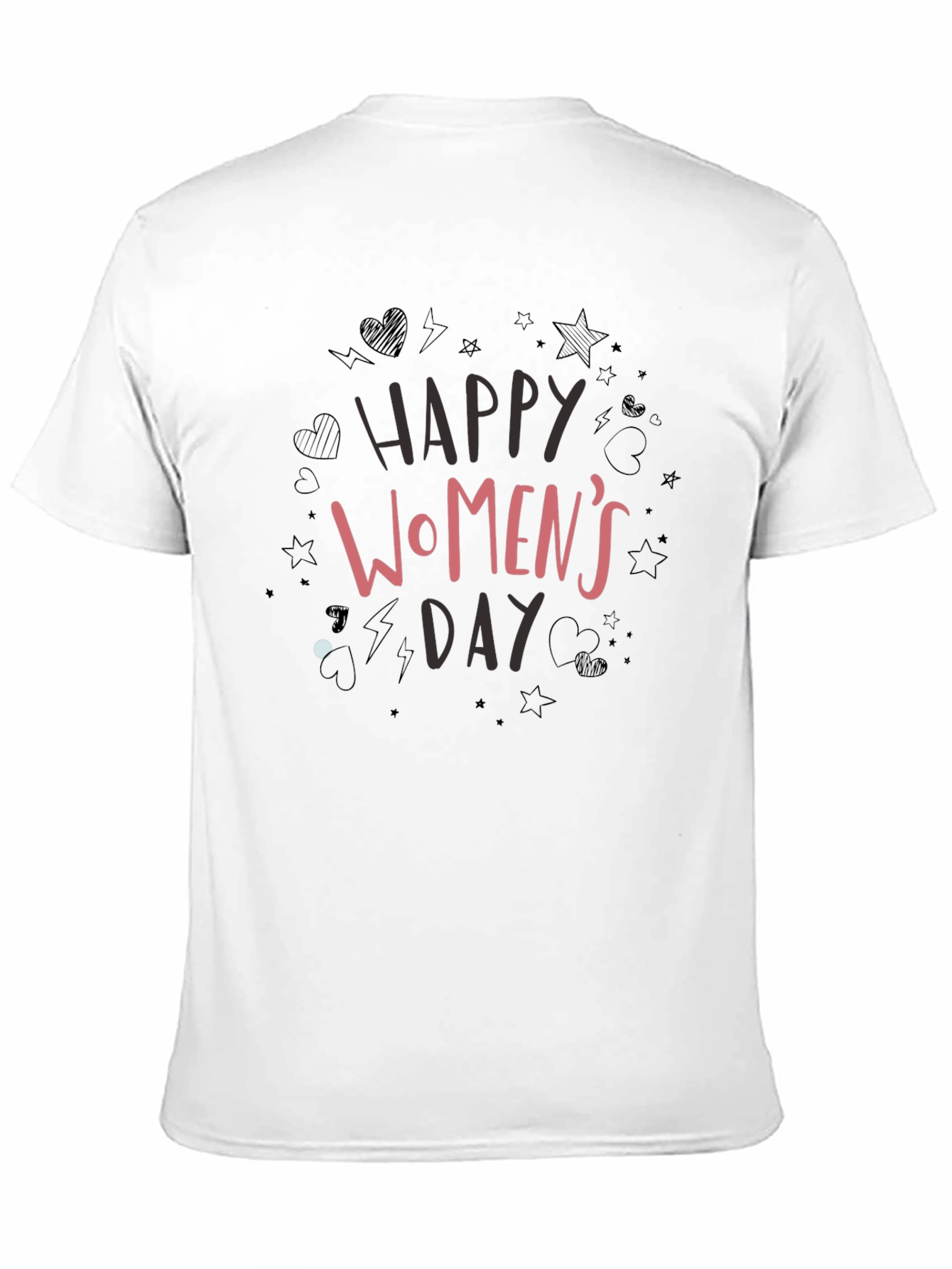 Black Happy Women's Day Black T-Shirt view 11