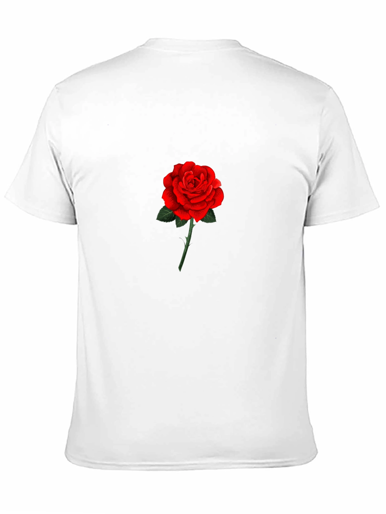 Black Red Rose Graphic T-Shirt - Stylish Floral Design view 11