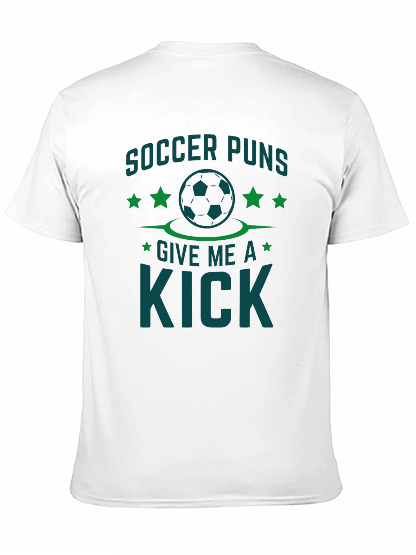 Black Soccer Puns Give Me a Kick Black T-Shirt view 11