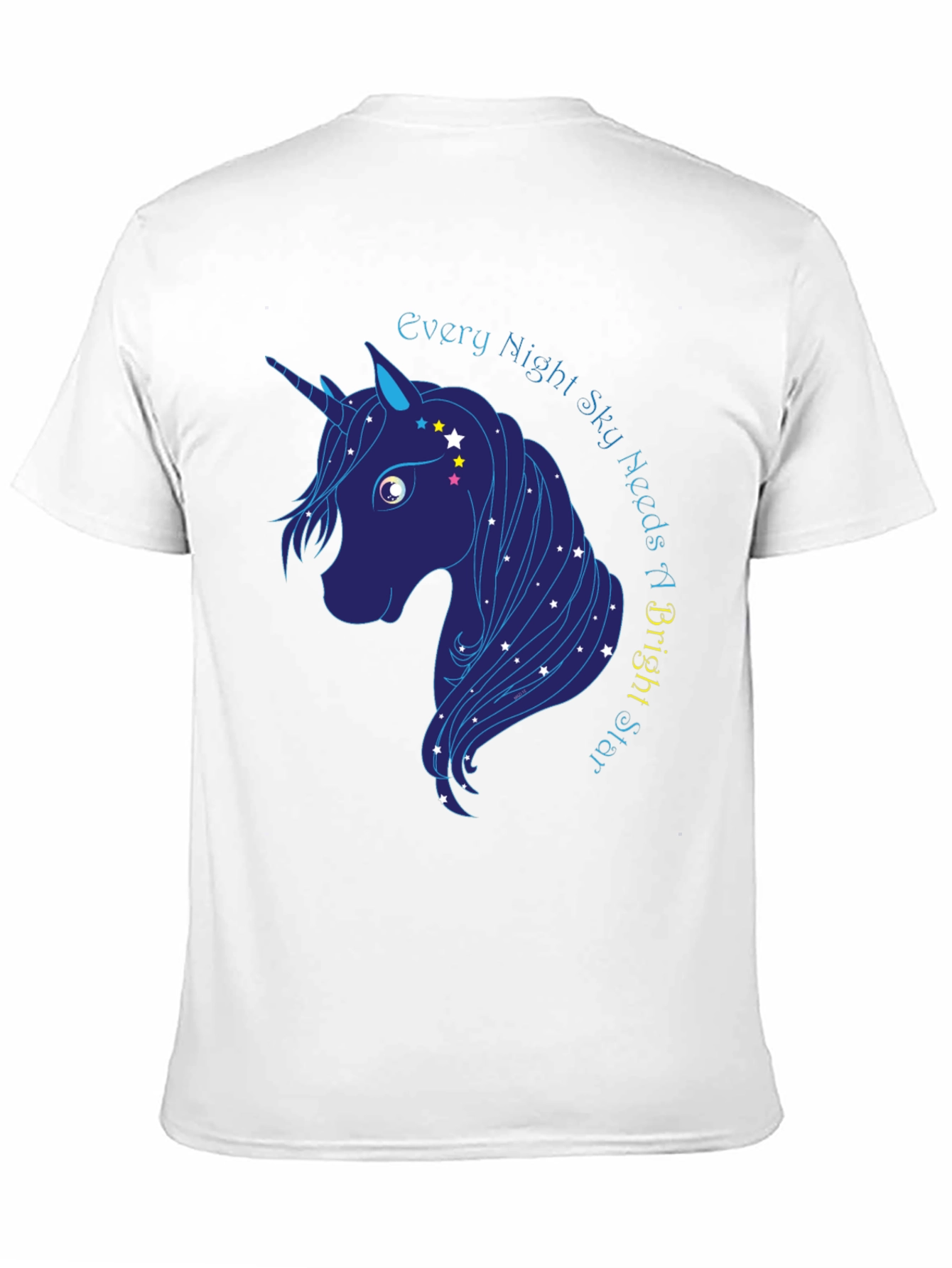 Black Every Night Sky Needs a Bright Star Unicorn T-Shirt view 11