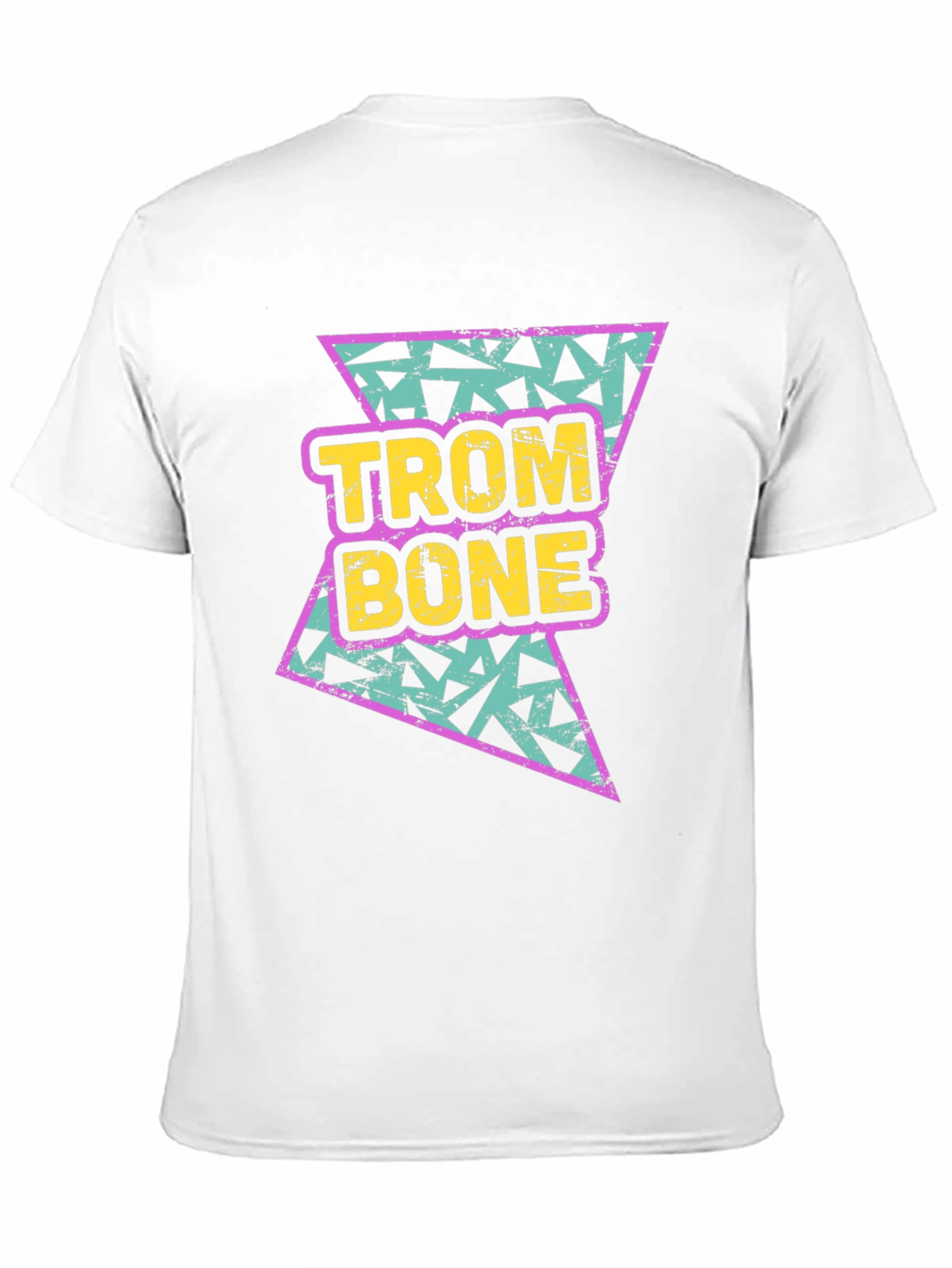 Black Retro Trombone Graphic Tee - Black Cotton T-Shirt view 11