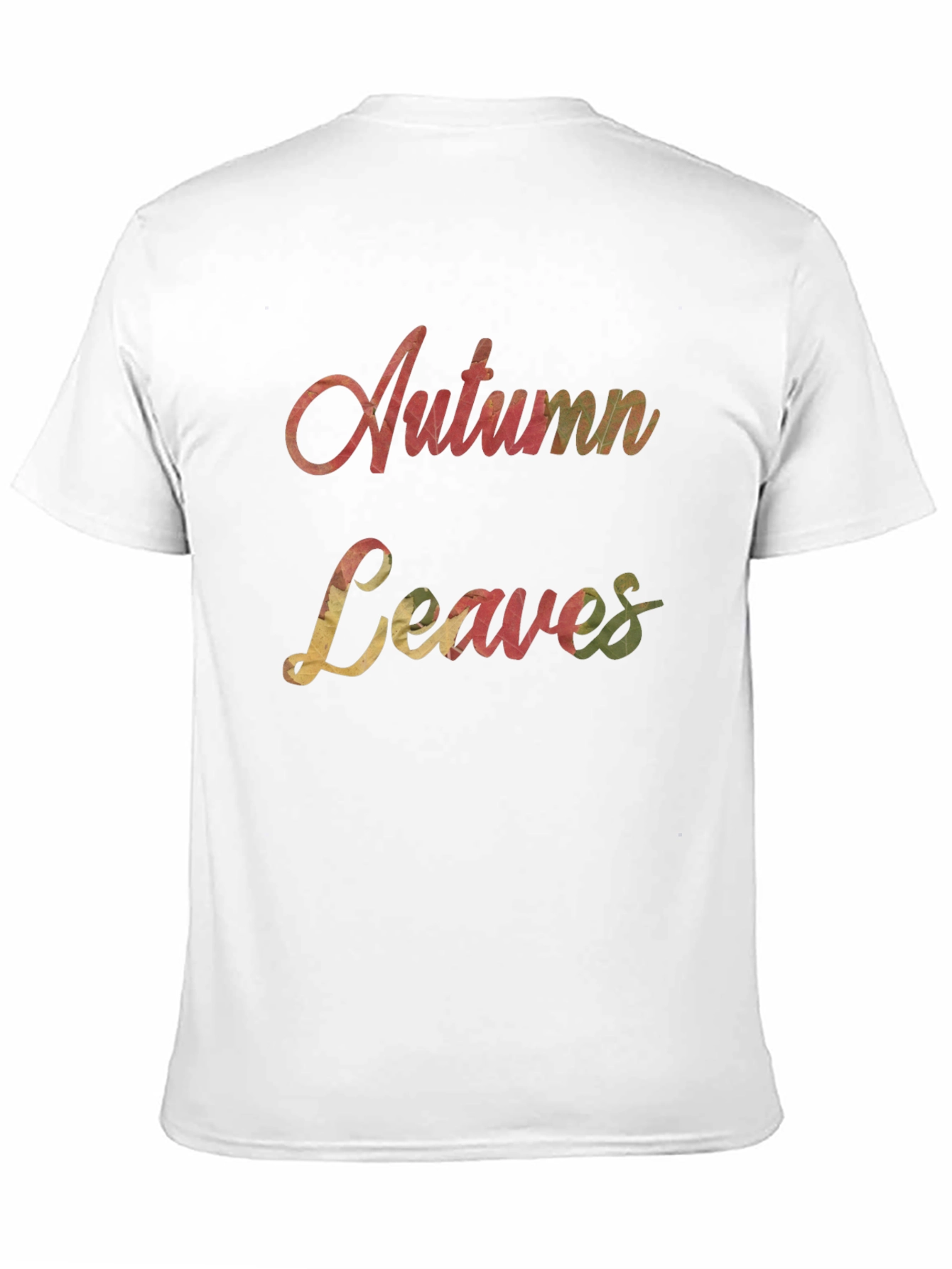 Black Autumn Leaves Graphic Print Crew Neck T-Shirt view 11