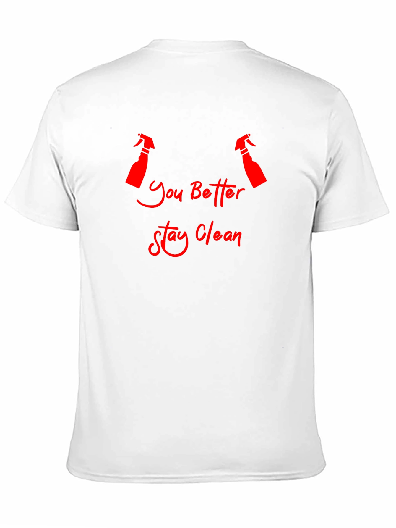 Black Stay Clean T-Shirt - Funny Cleaning Graphic Tee view 11