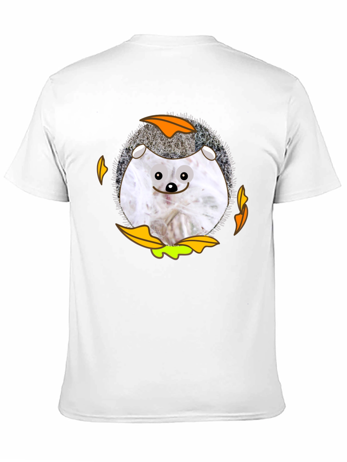 Black Cute Hedgehog Graphic Tee - Black Cotton Blend view 11