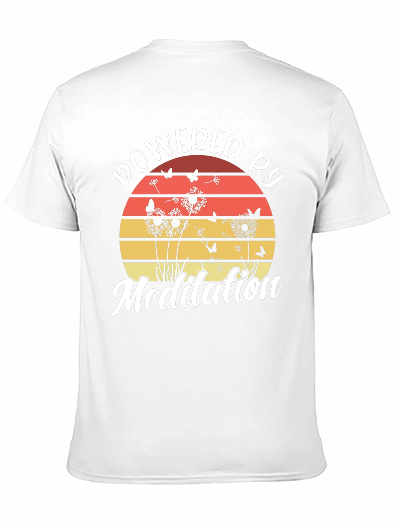 Black Powered by Meditation T-Shirt view 11