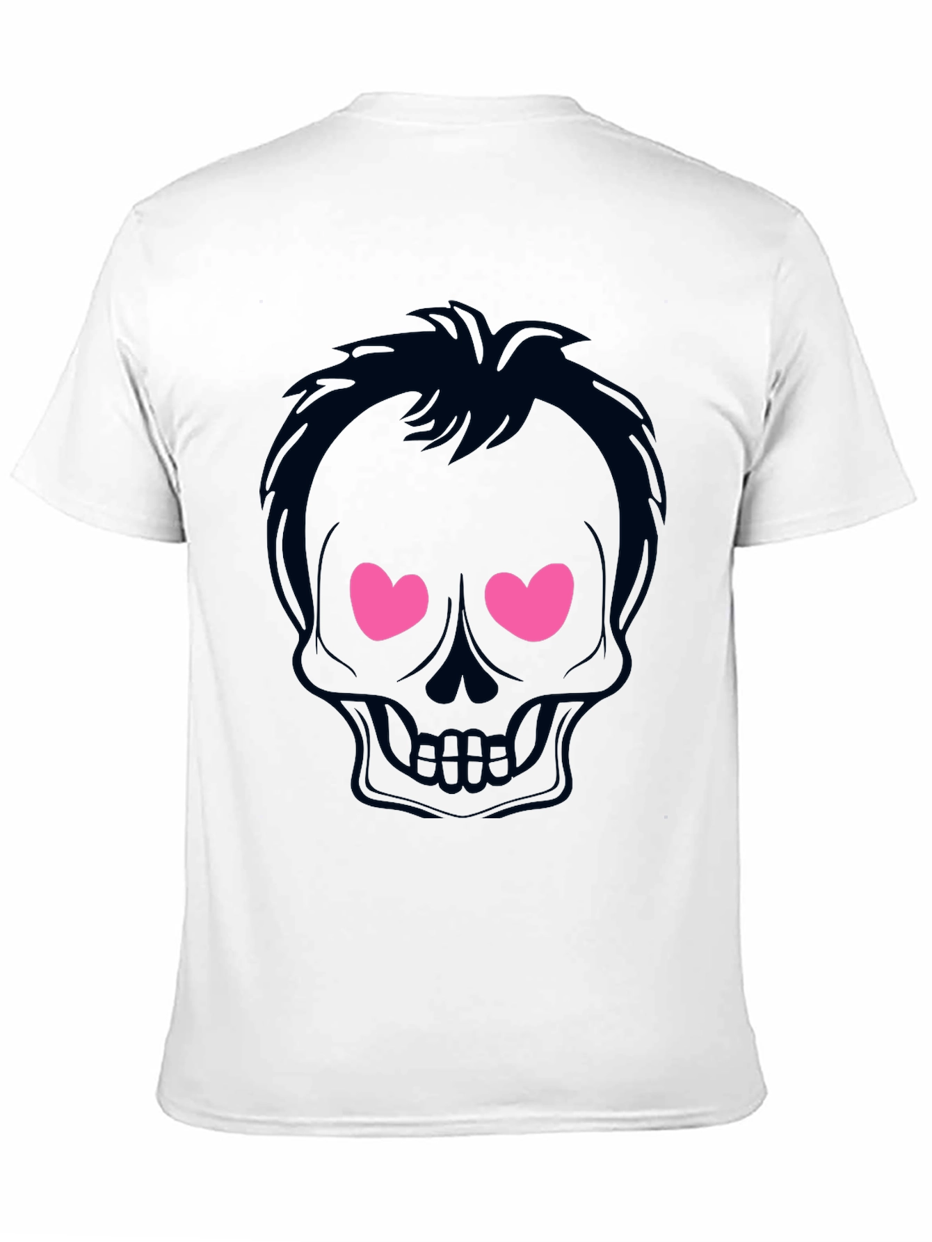 Black Skull Love Eyes Graphic T-Shirt - Mens view 11