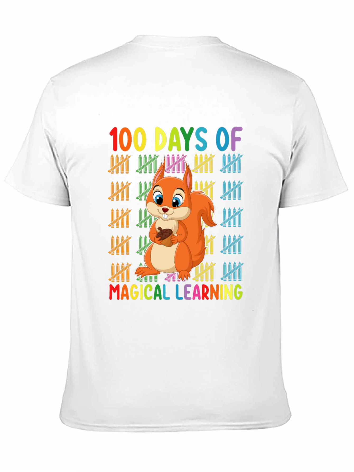 Black 100 Days of Magical Learning T-Shirt view 11