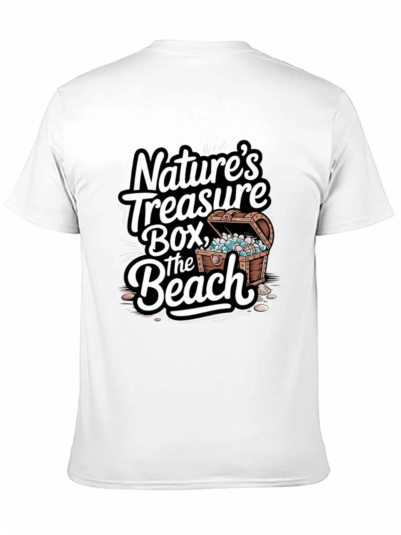 Black Nature's Treasure Beach T-Shirt - Black Graphic Tee view 11