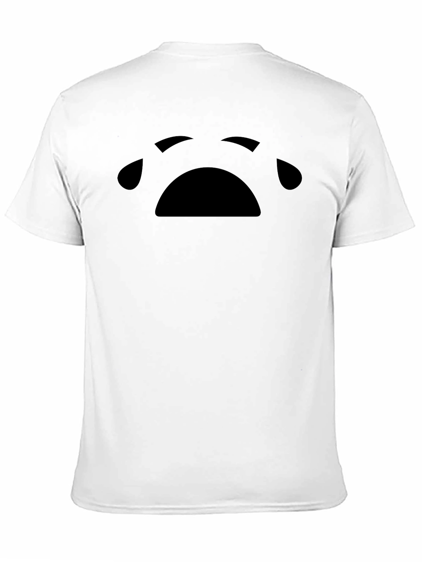 Black Sad Face Graphic Black T-Shirt view 11