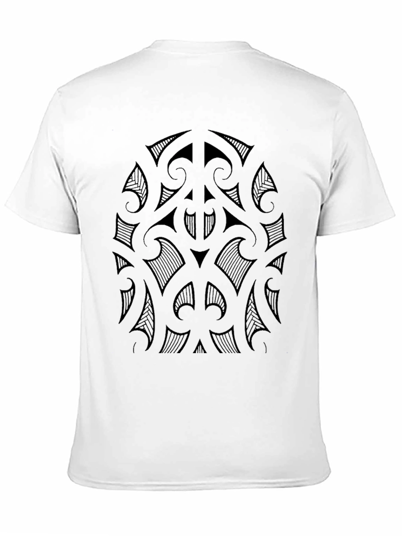 Black Tribal Tattoo Design Black T-Shirt view 11