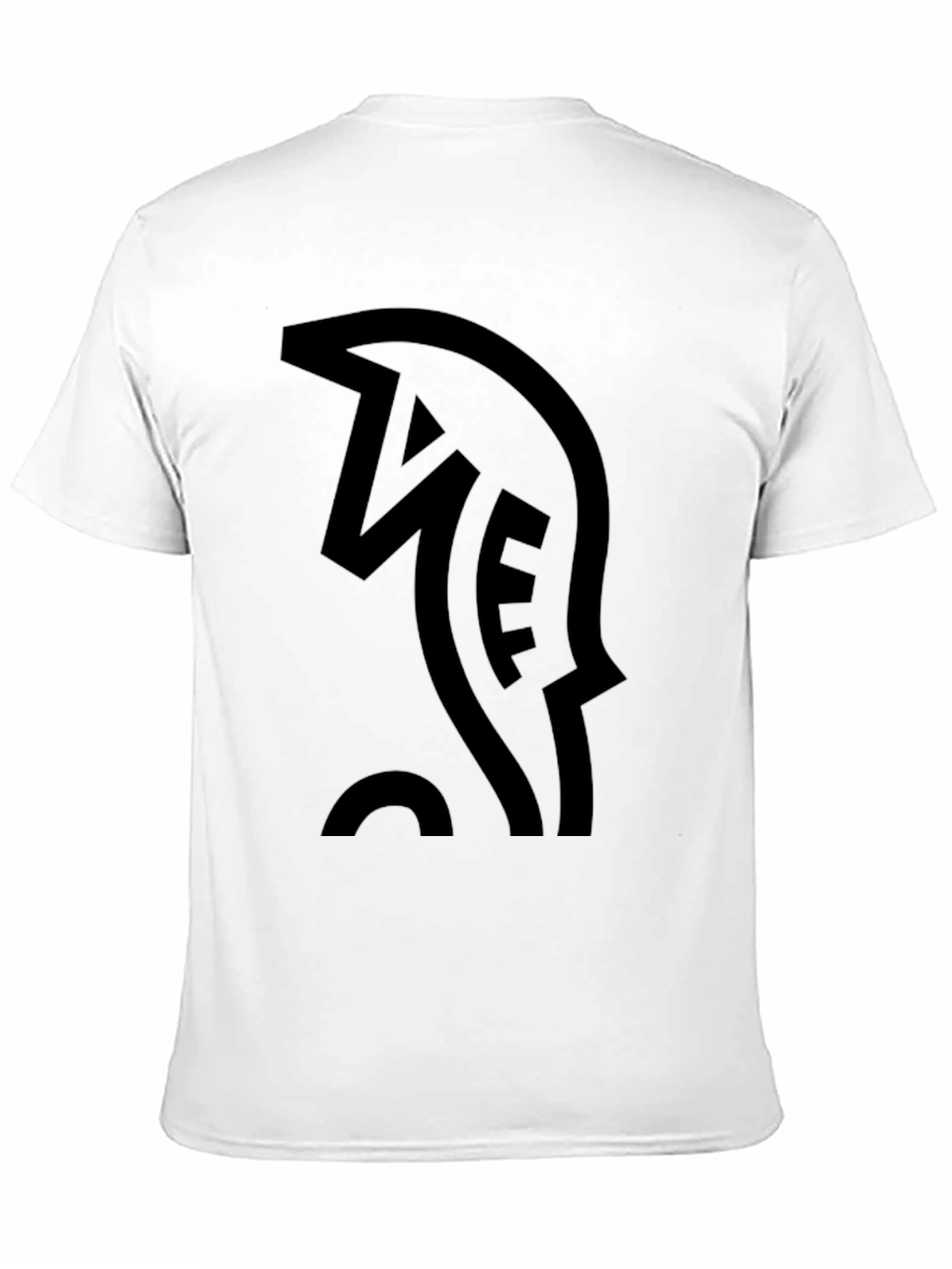 Black Men's Black T-Shirt with Abstract Graphic Print view 11