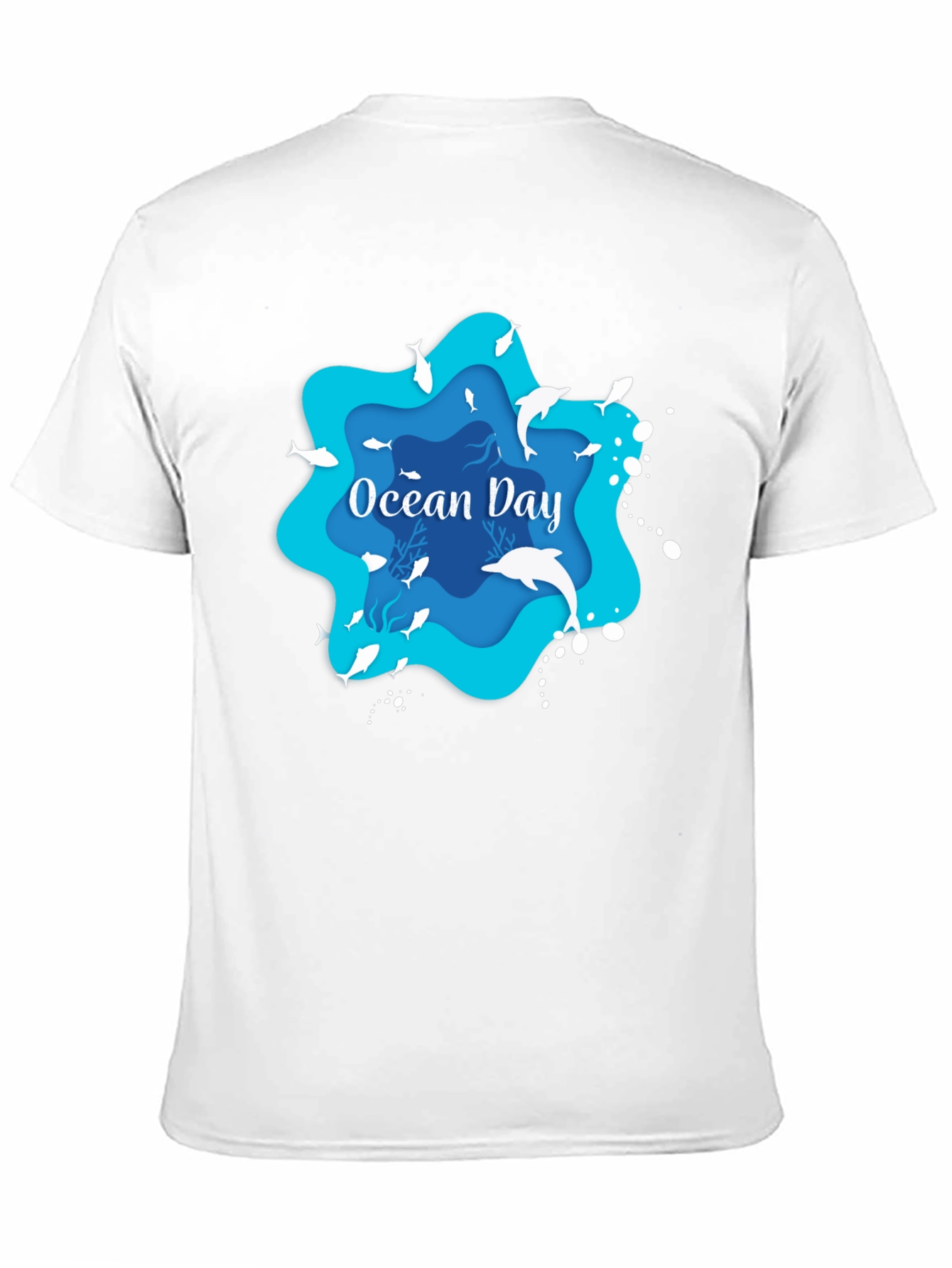 Black Ocean Day Graphic T-Shirt - Black, Casual view 11