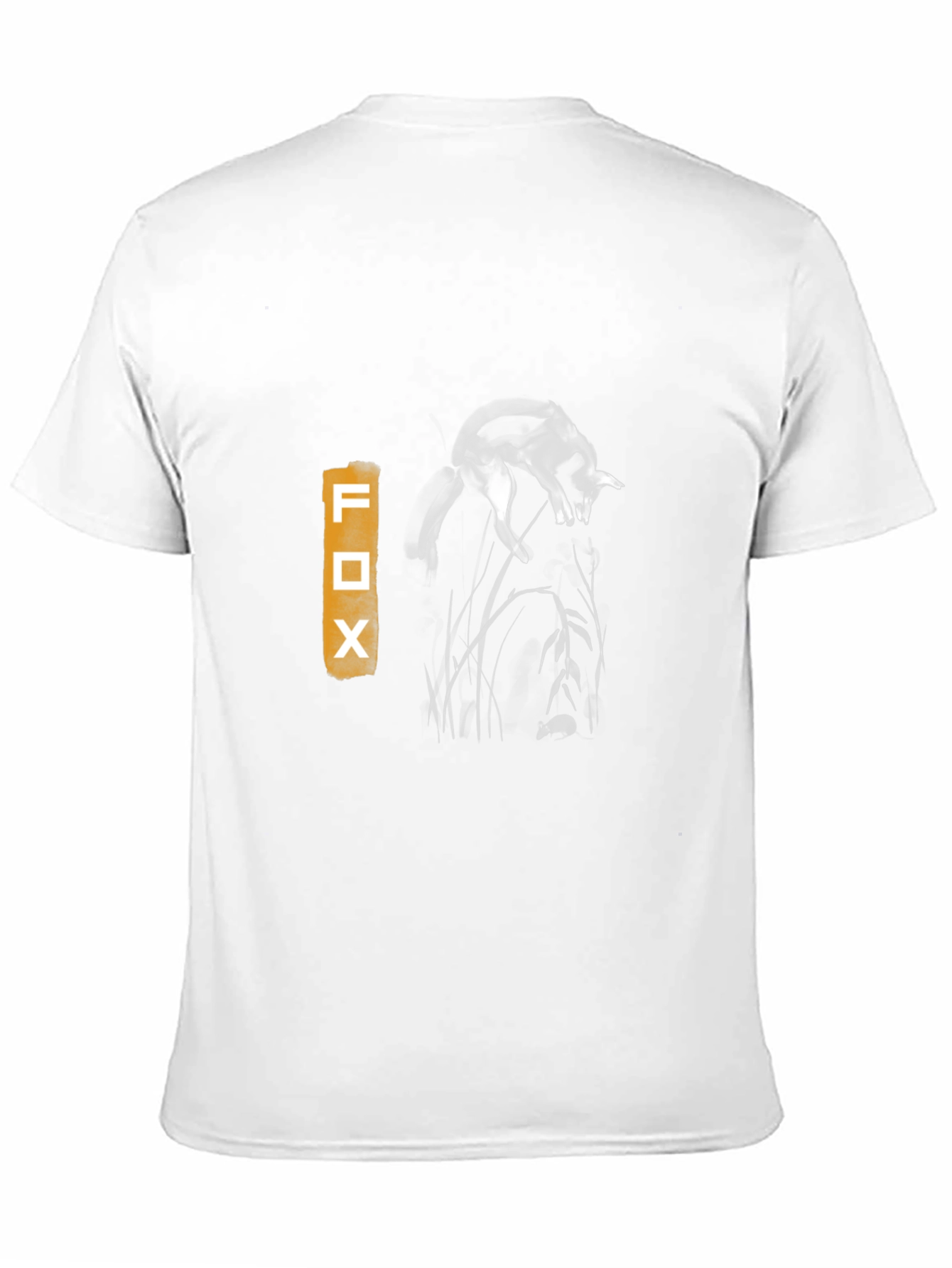 Black Fox Graphic Print T-Shirt - Black view 11