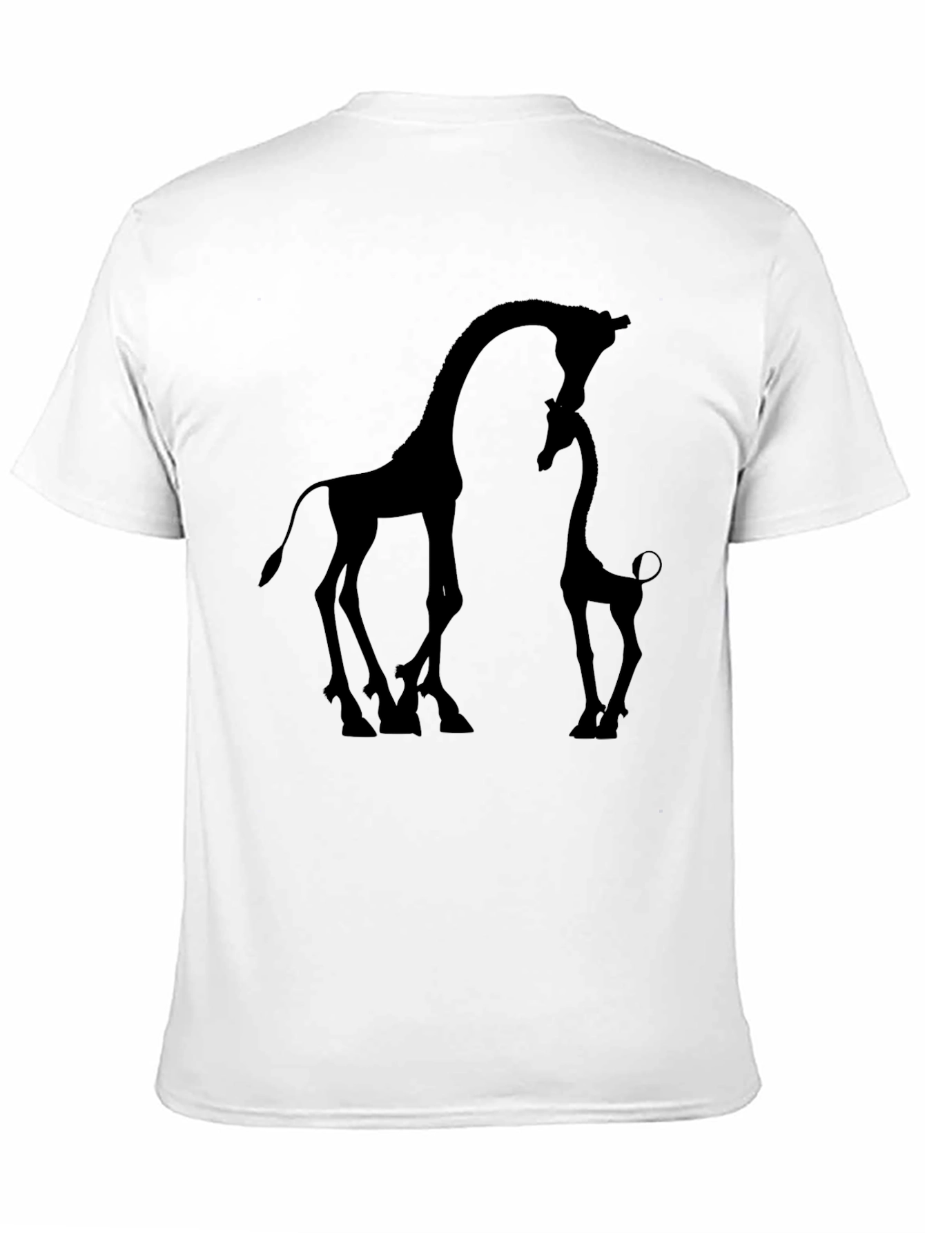 Black Giraffe Silhouette Graphic Tee - Black view 11