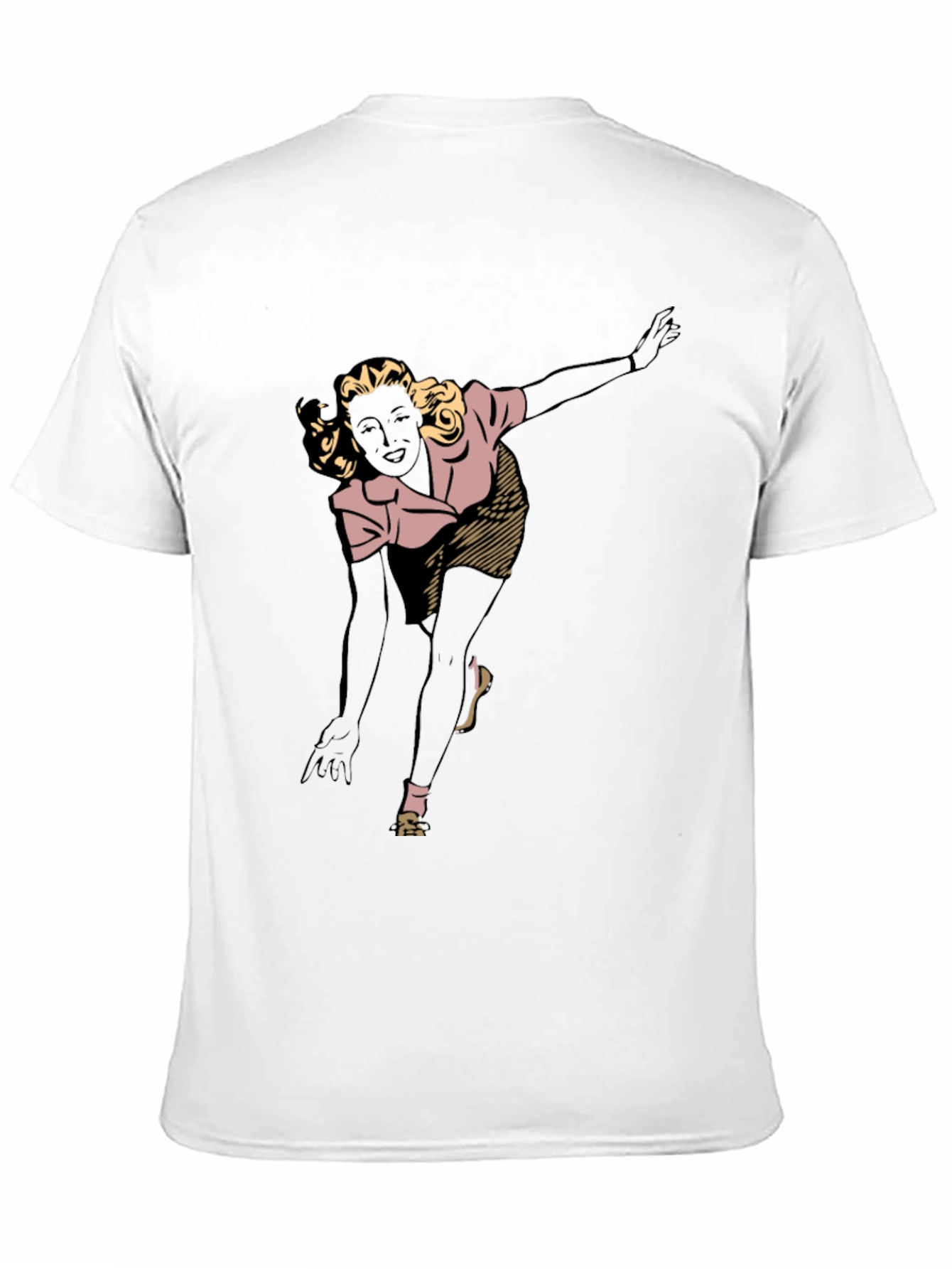 Black Retro Bowling Girl Graphic Tee view 11