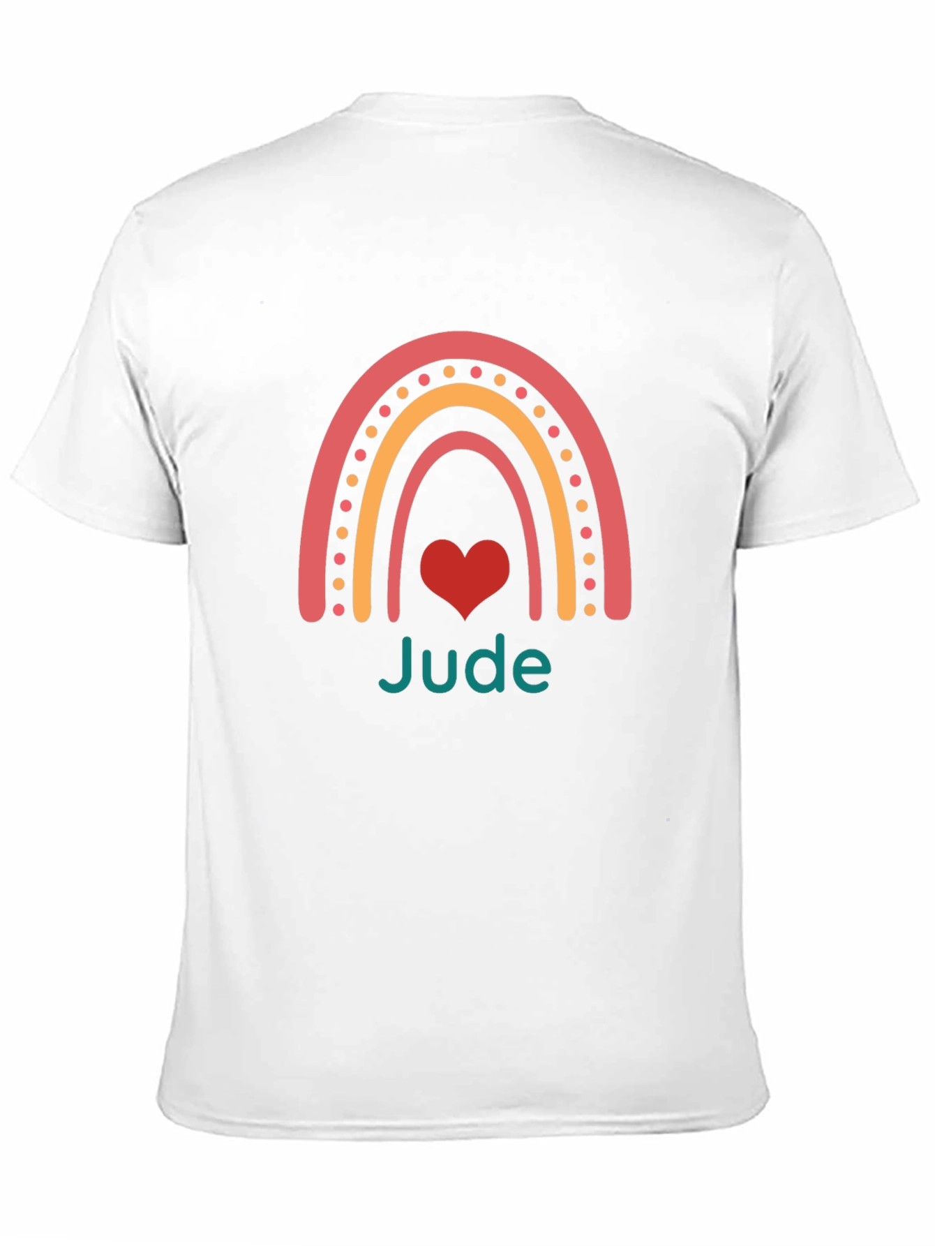 Black Rainbow Jude Heart T-Shirt - Cute & Stylish view 11