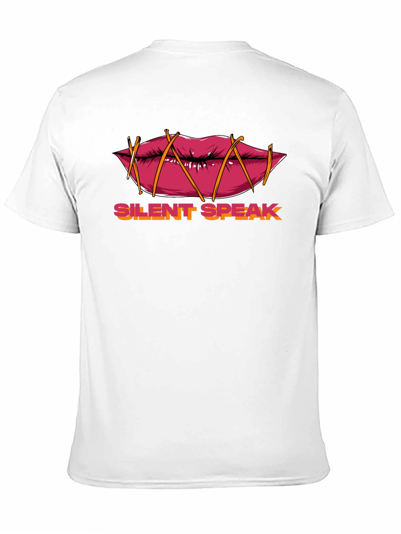Black Silent Speak Graphic T-Shirt - Black Crew Neck Tee view 11
