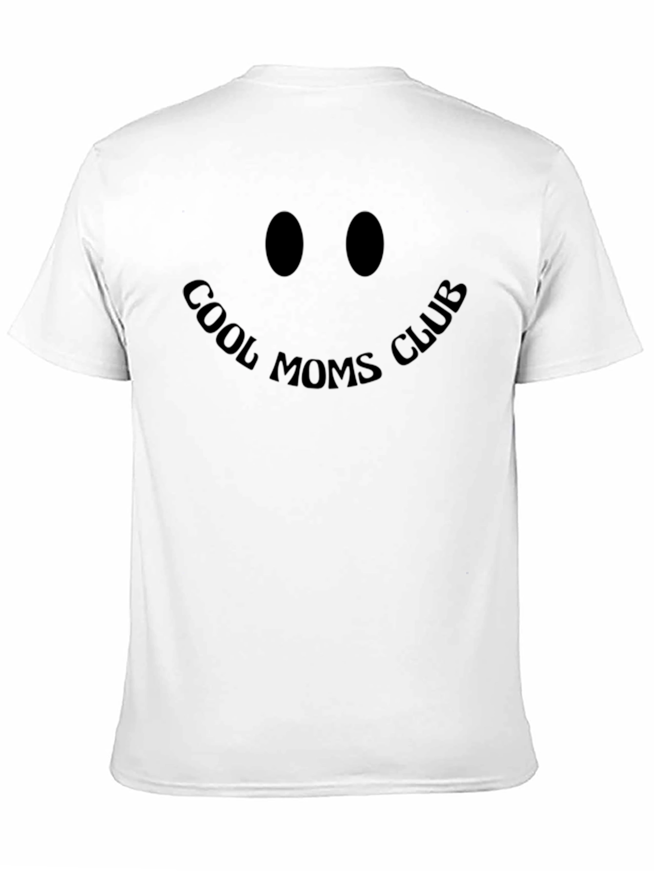 Black Cool Moms Club T-Shirt - Smiley Face Design view 11