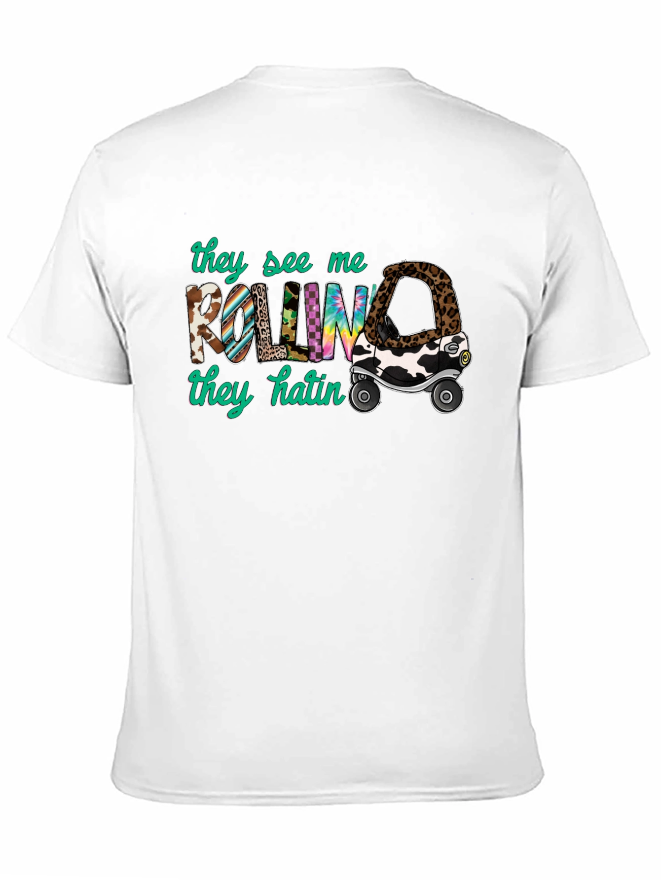 Black They See Me Rollin' Graphic T-Shirt view 11