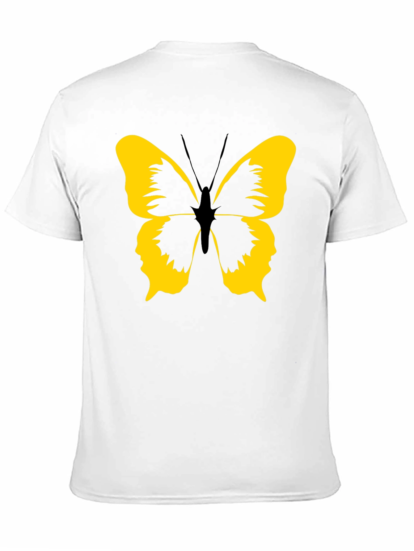 Black Black Tee with Yellow Butterfly Graphic view 11