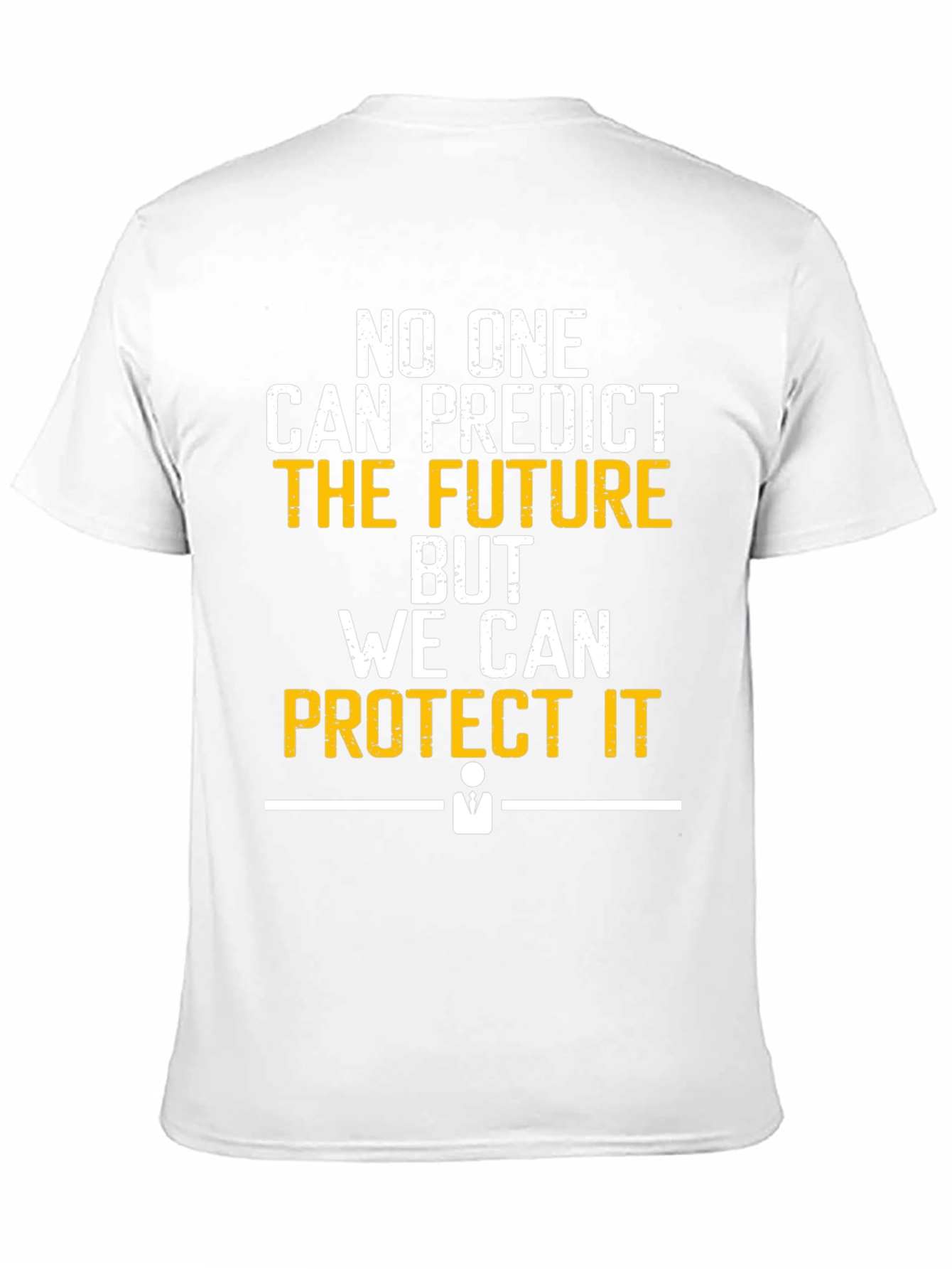 Black No One Can Predict the Future T-Shirt view 11