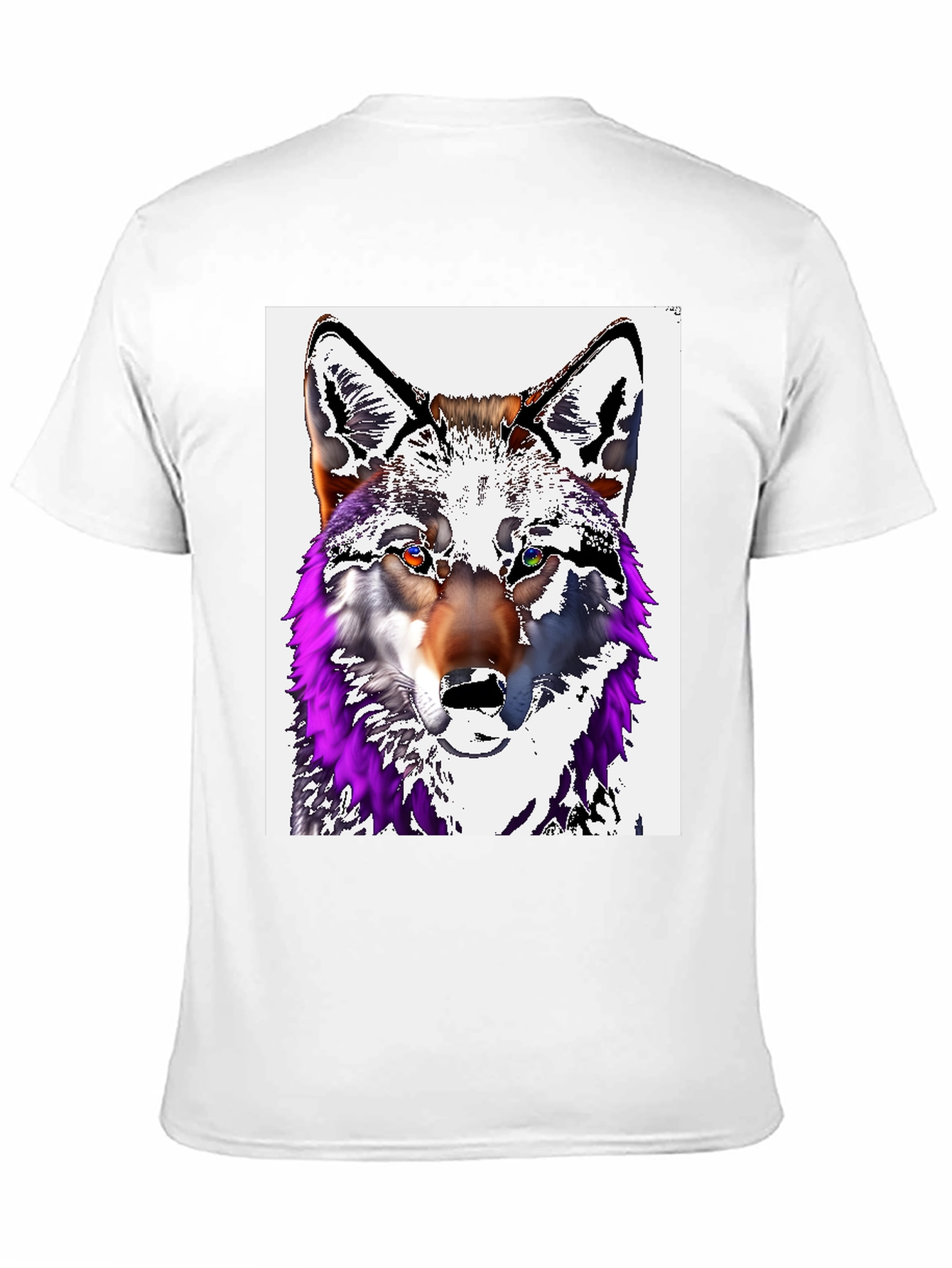 Black Wolf Graphic Tee - Men's Black Cotton T-Shirt view 11