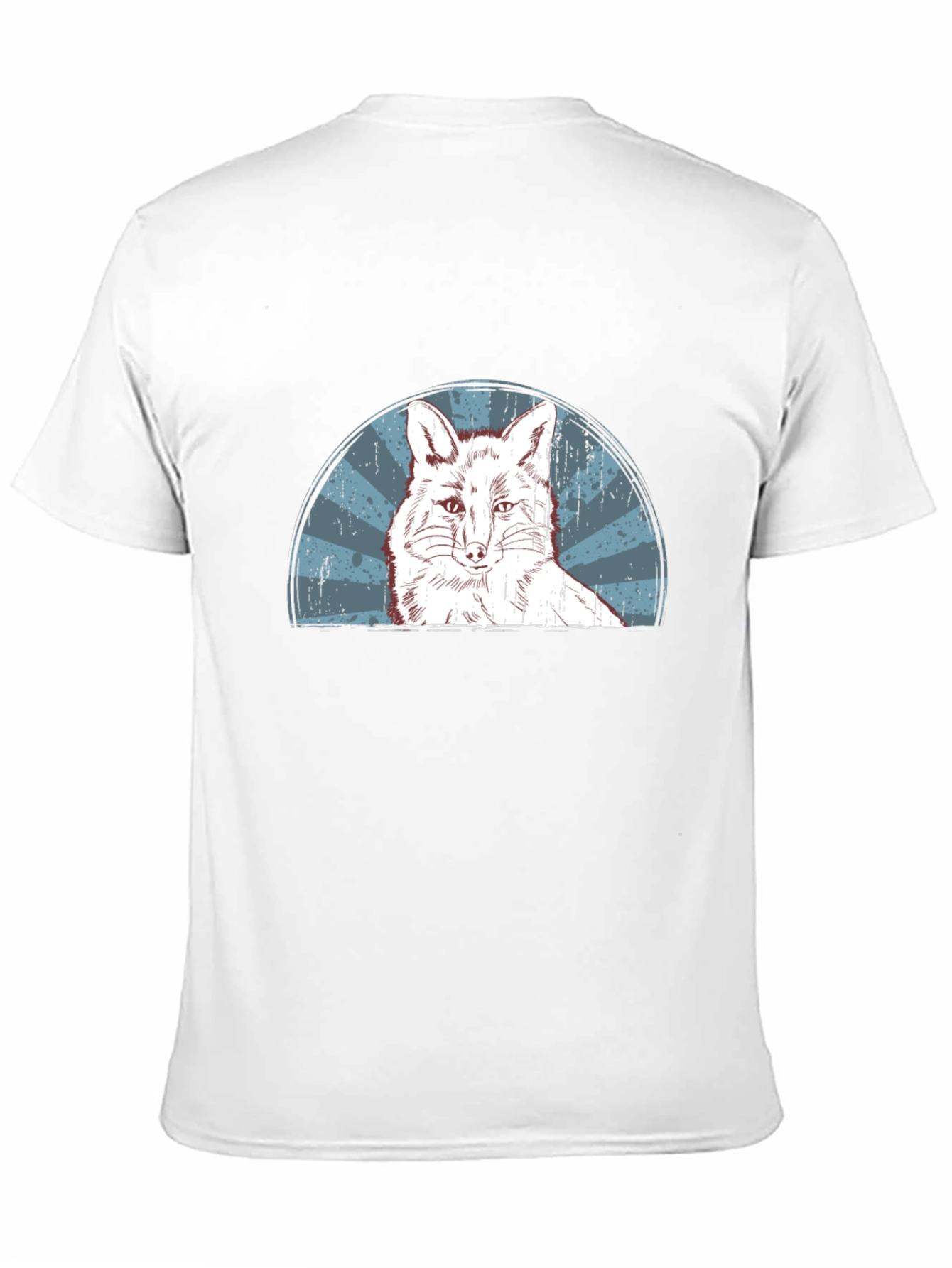 Black Vintage Fox Graphic Tee - Soft Black Cotton T-Shirt view 11