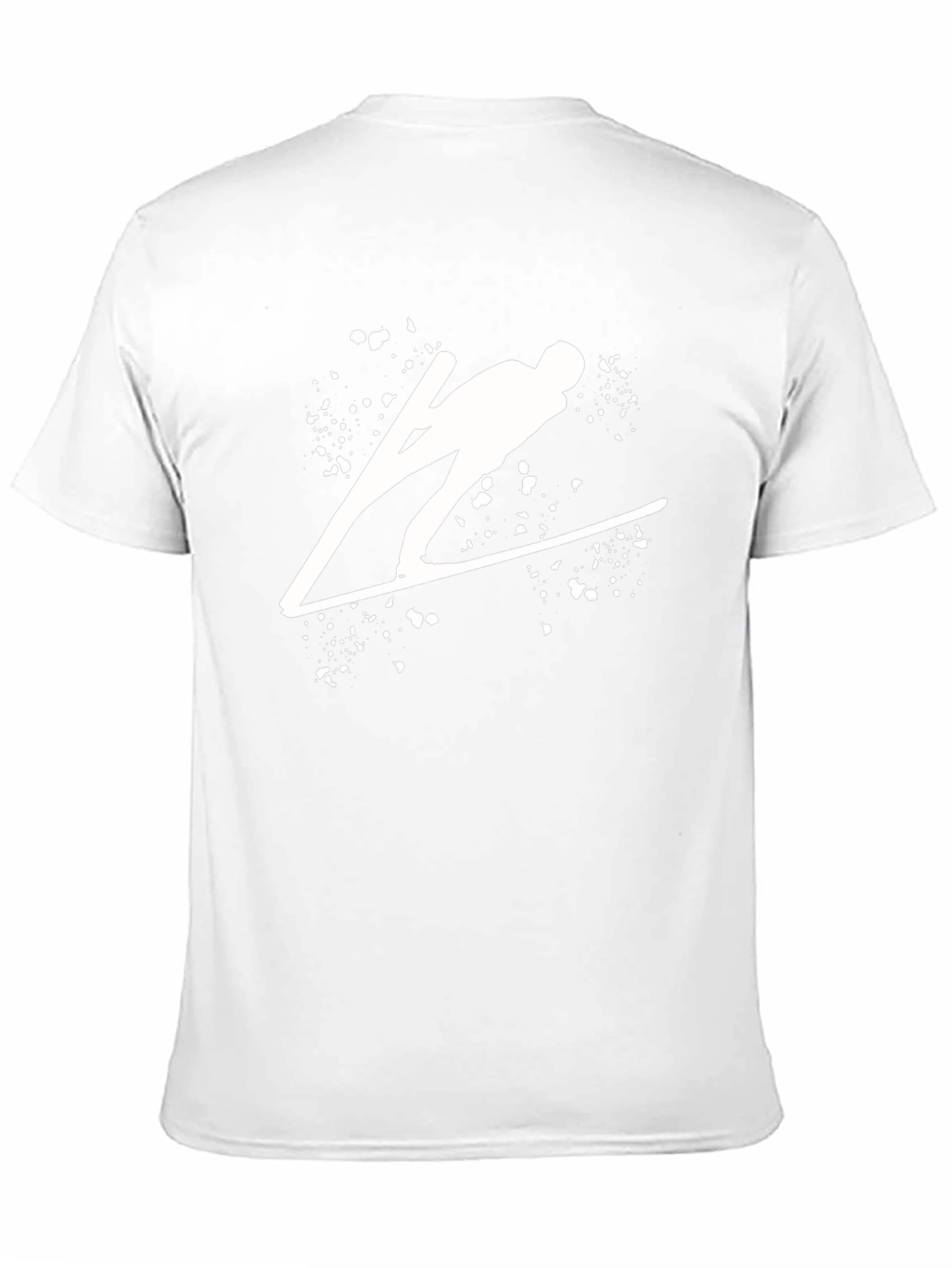 Black Ski Jumping T-Shirt: Graphic Tee for Winter Sports view 11