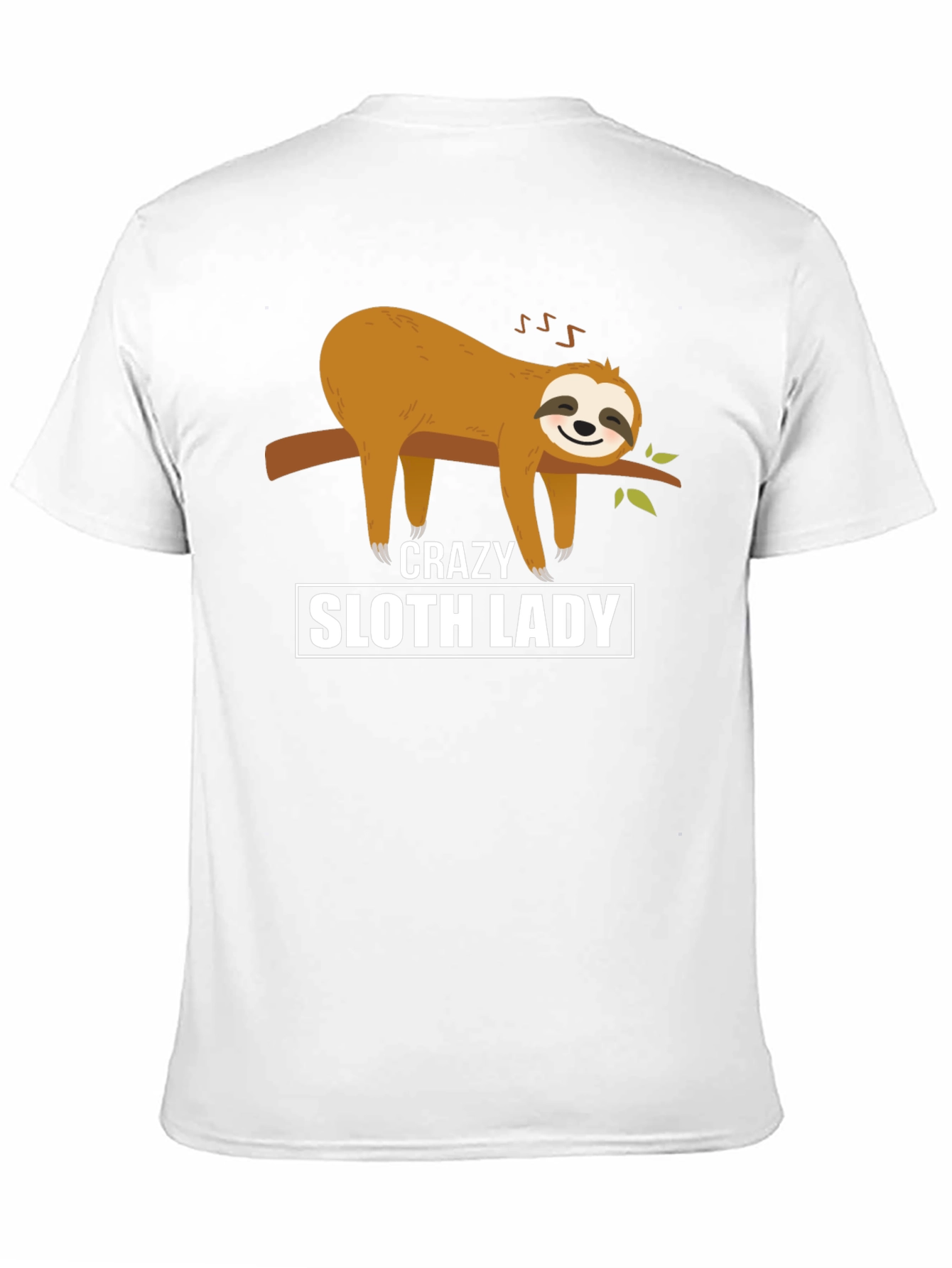 Black Crazy Sloth Lady Graphic Tee view 11