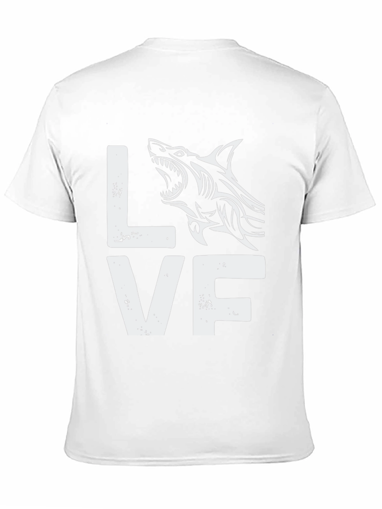 Black Love Wolf Graphic Tee - Men's Black Short Sleeve view 11