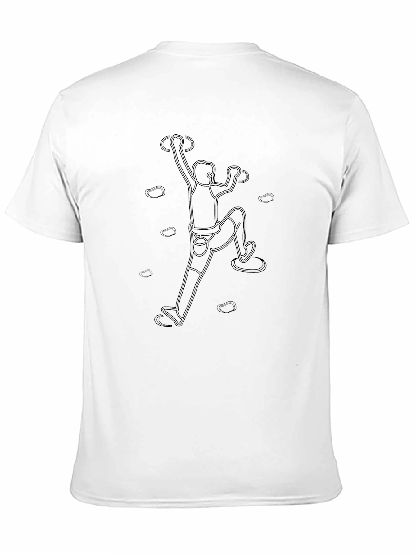 Black Climbing T-Shirt - Minimalist Rock Climber Design view 11