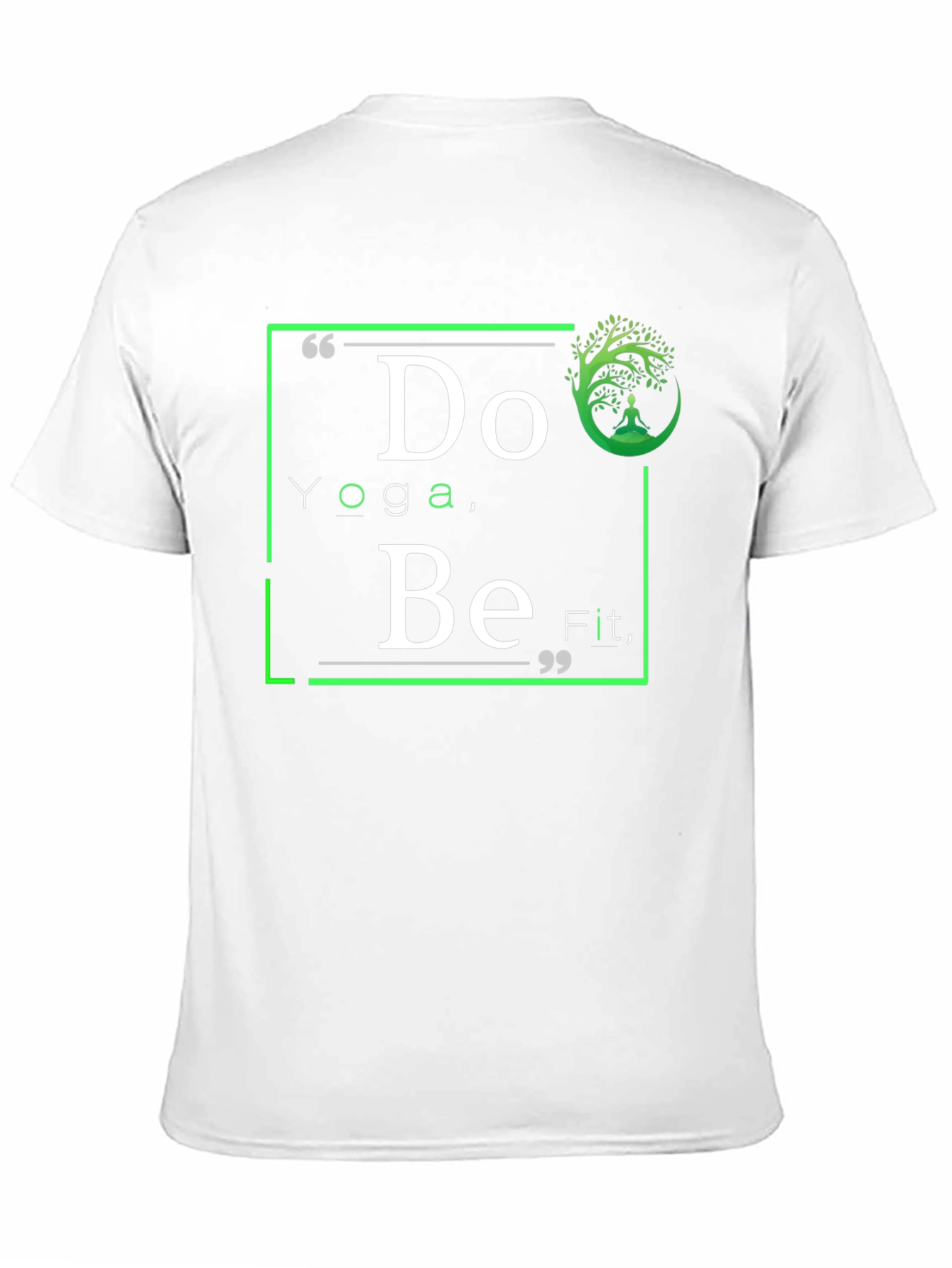 Black Yoga Inspired Graphic T-Shirt - Do Yoga Be Fit view 11