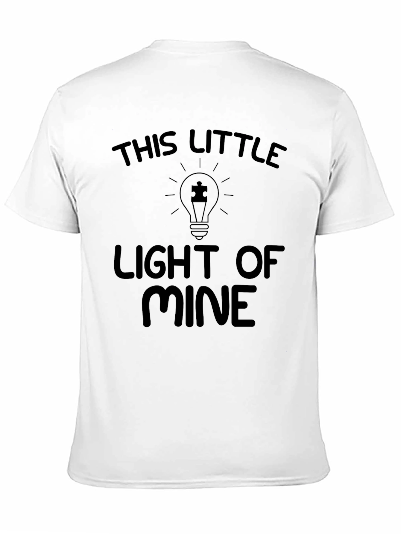 Black Autism Awareness T-Shirt - This Little Light of Mine view 11