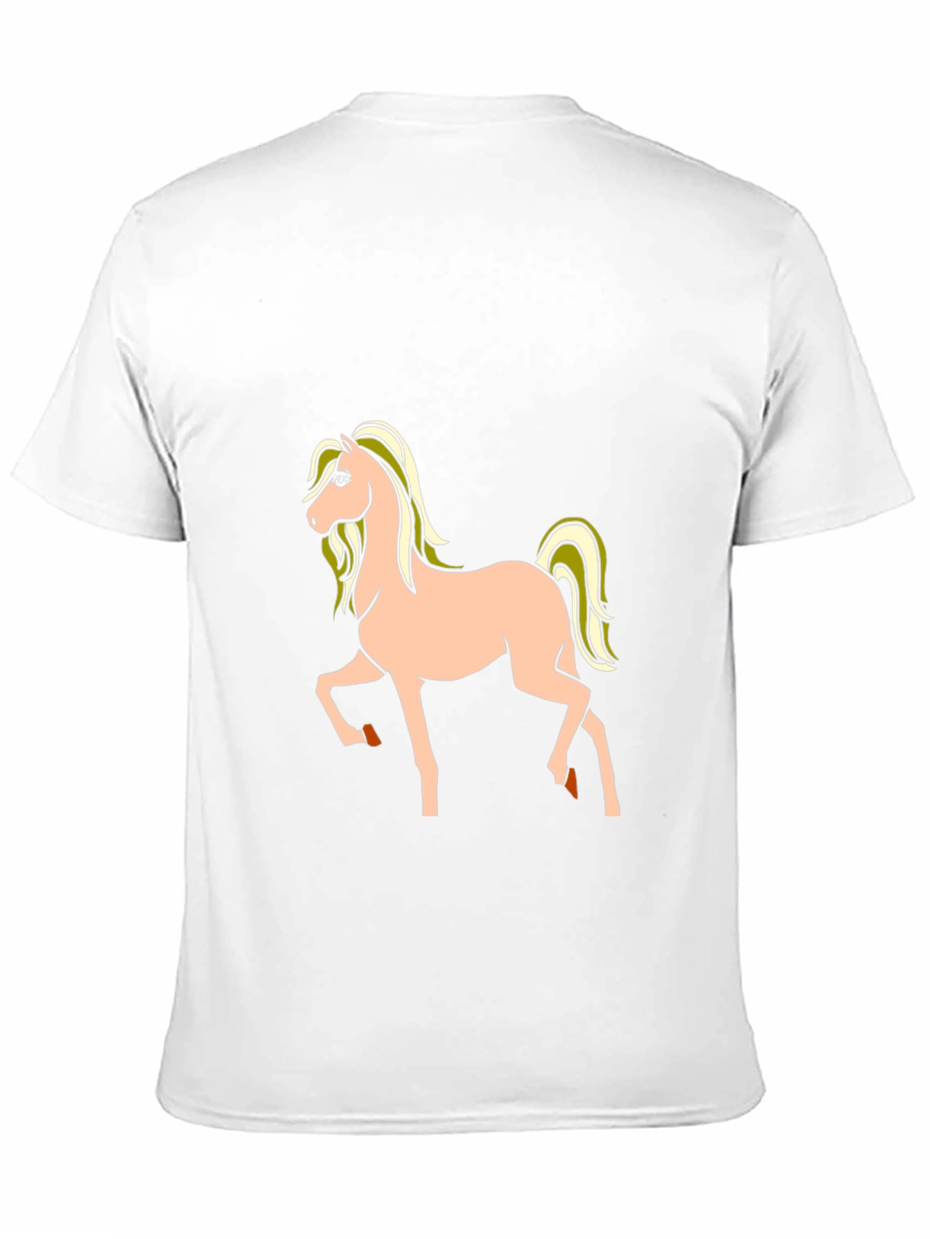 Black Black T-Shirt with Cartoon Horse Graphic view 11