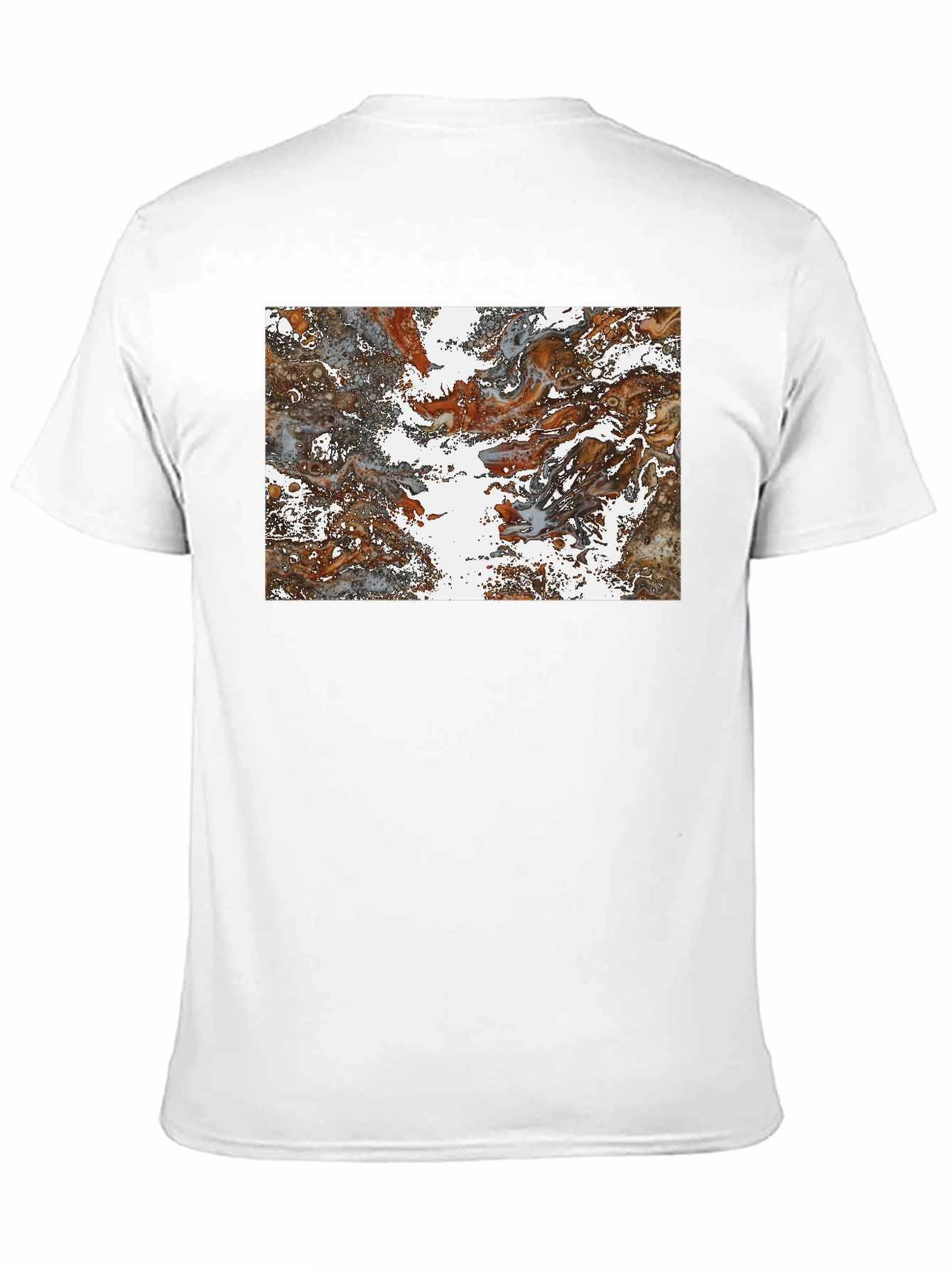 Black Abstract Swirl Graphic Print T-Shirt view 11