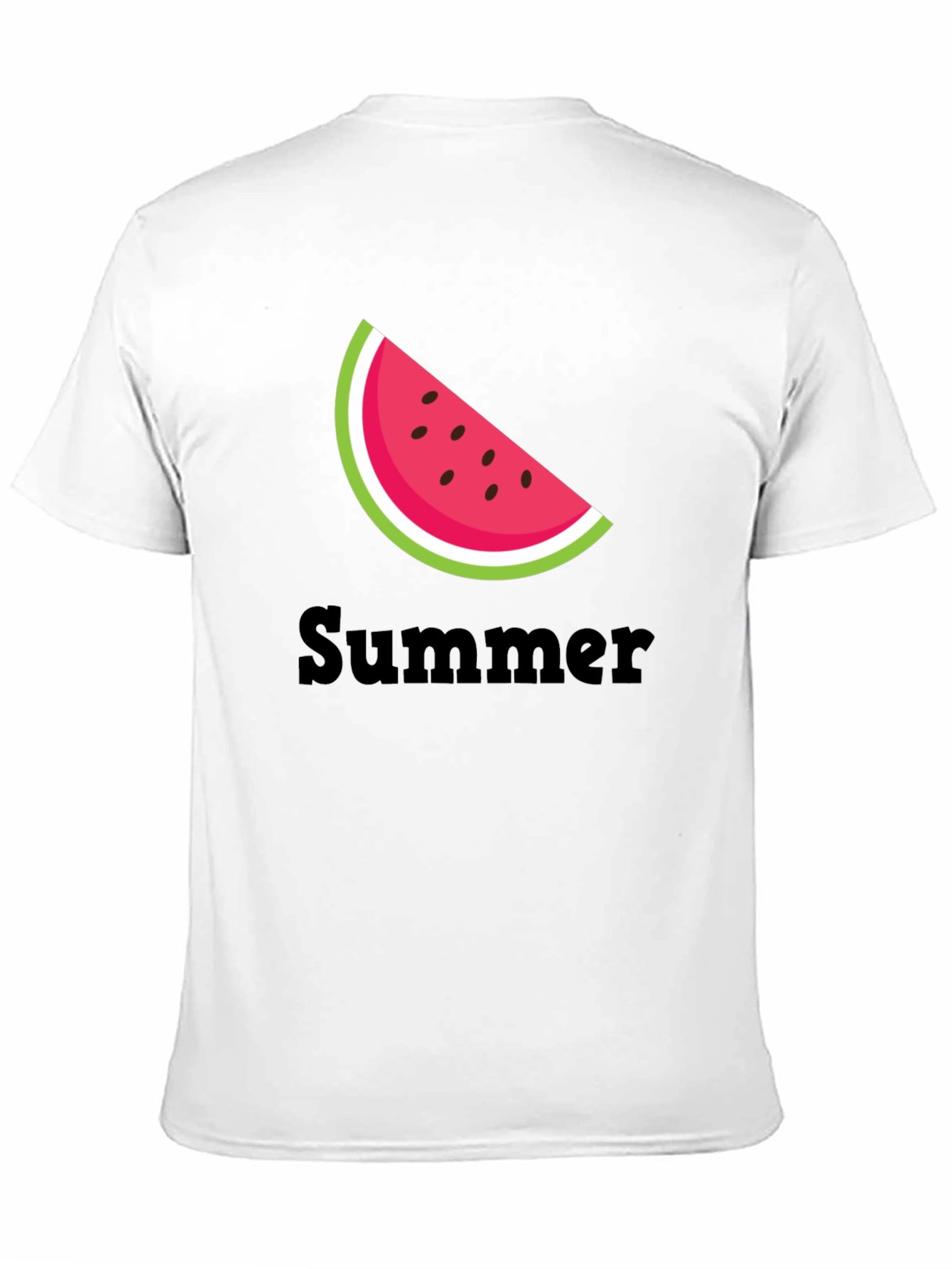 Black Summer Watermelon Slice Black T-Shirt view 11