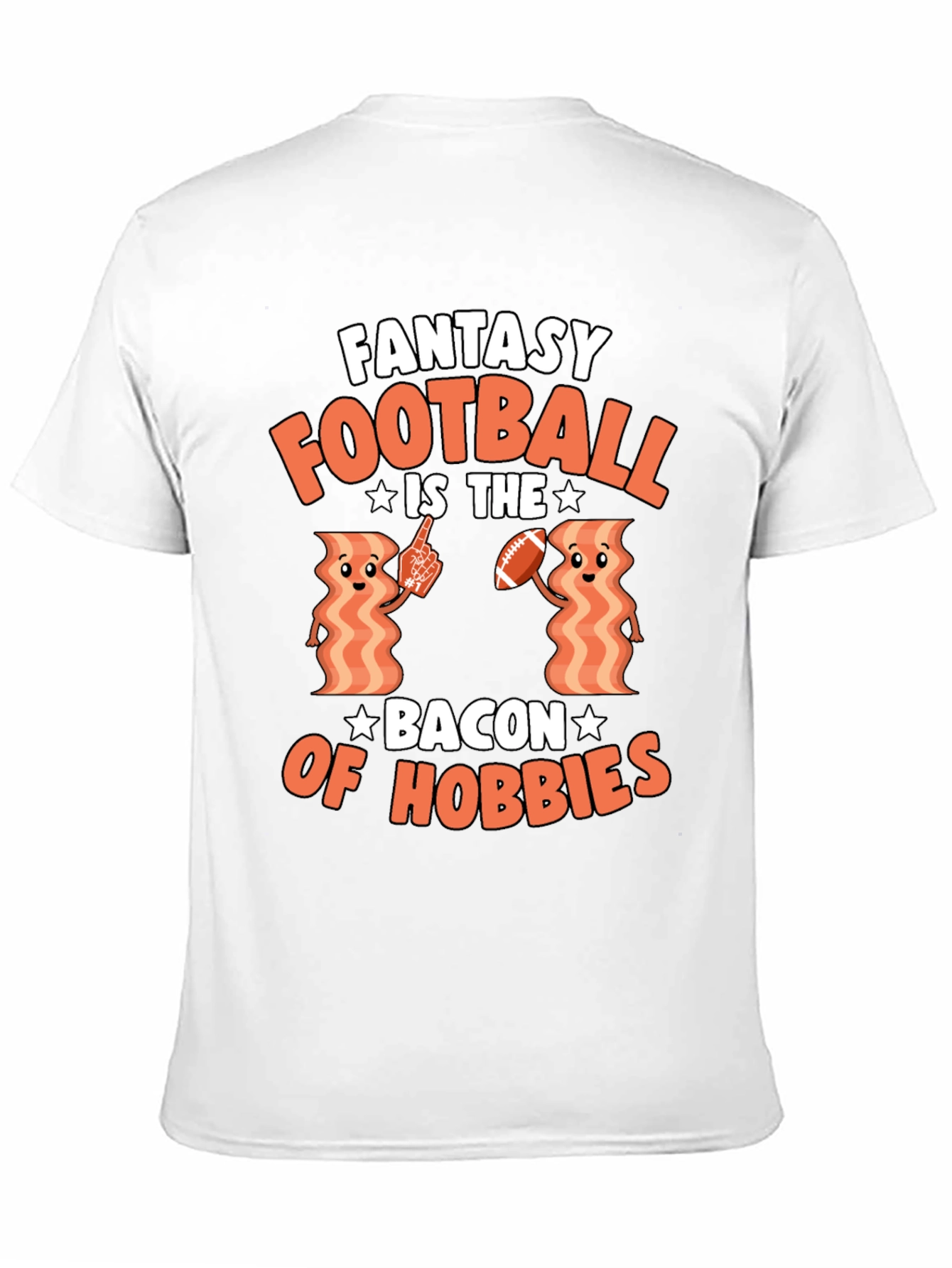 Black Fantasy Football Bacon Hobbies T-Shirt view 11