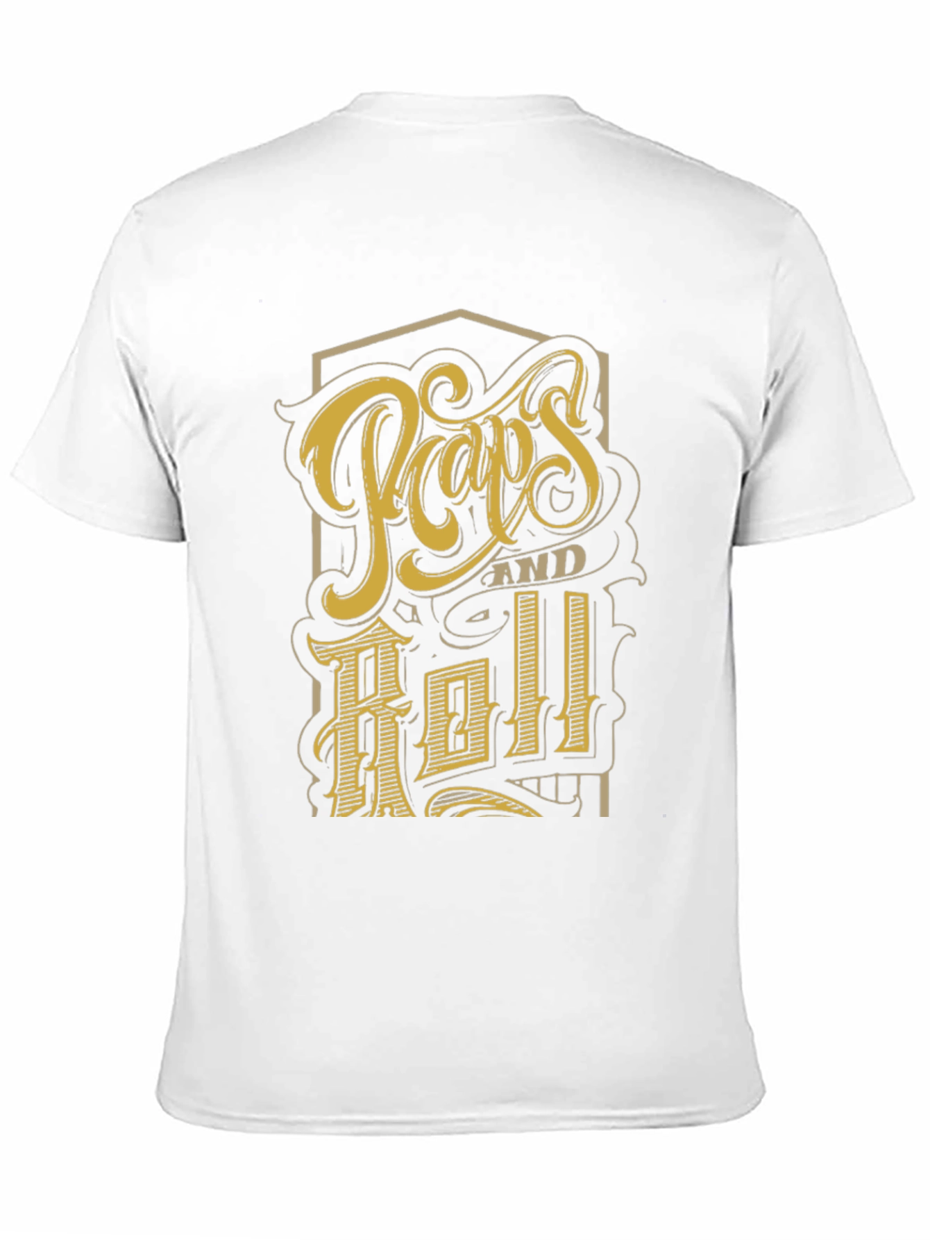 Black Retro "Pops and Roll" Graphic Print Black T-Shirt view 11