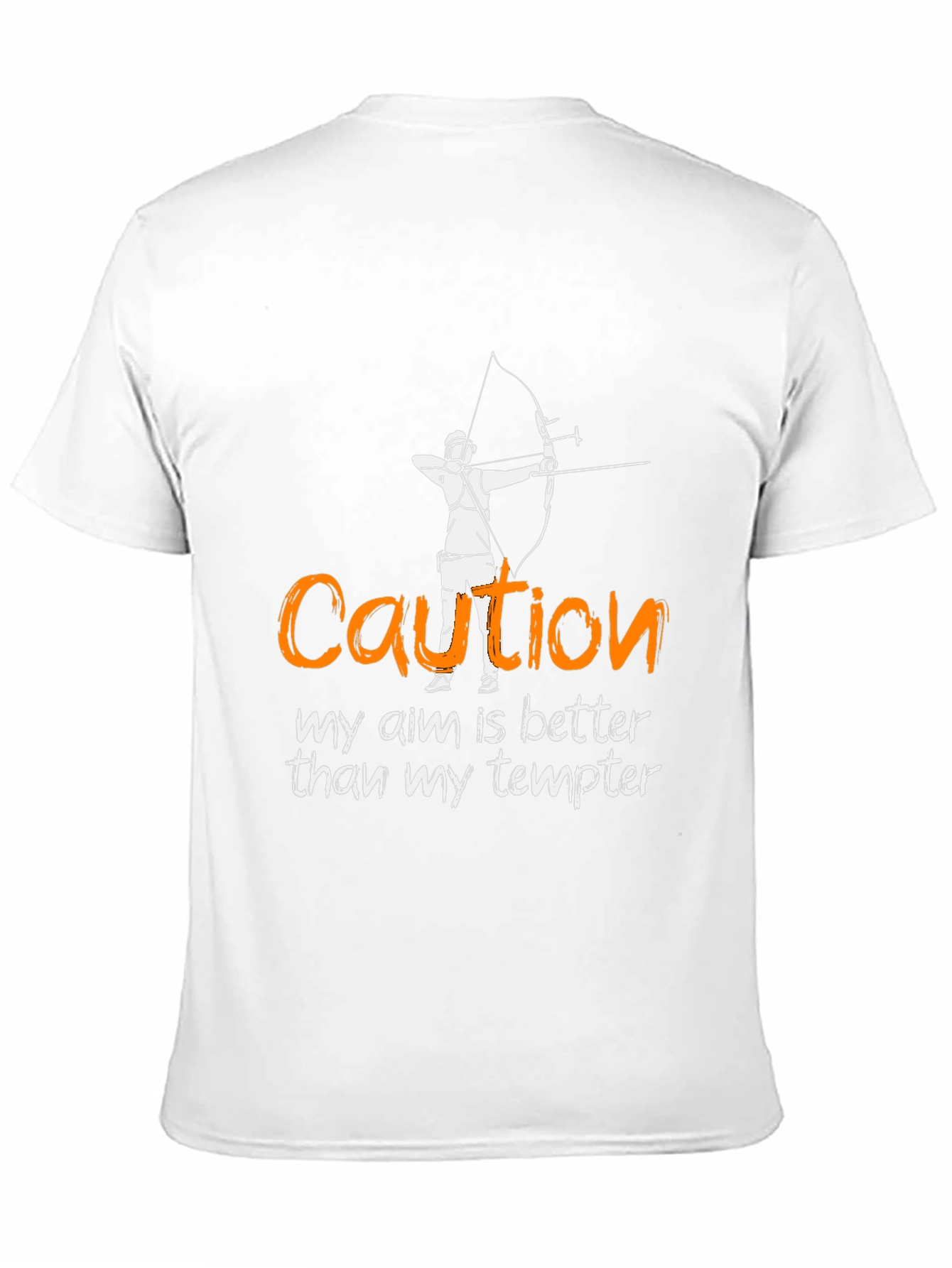 Black Caution: Archery Aim T-Shirt view 11
