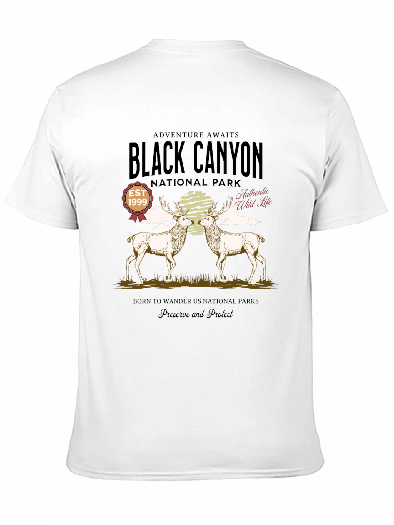Black Black Canyon National Park Deer Graphic Tee view 11