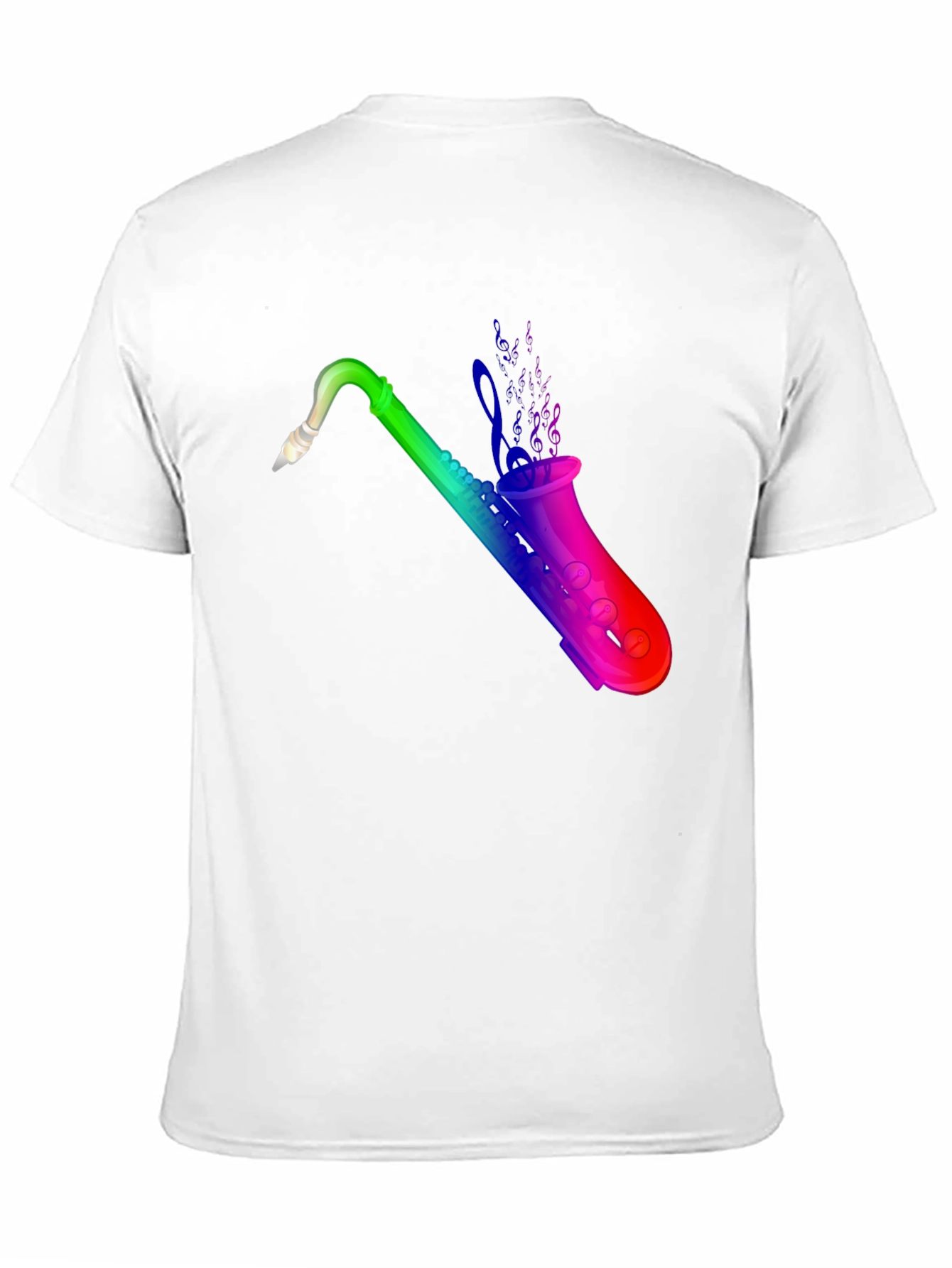 Black Rainbow Saxophone T-Shirt - Music Lover Tee view 11