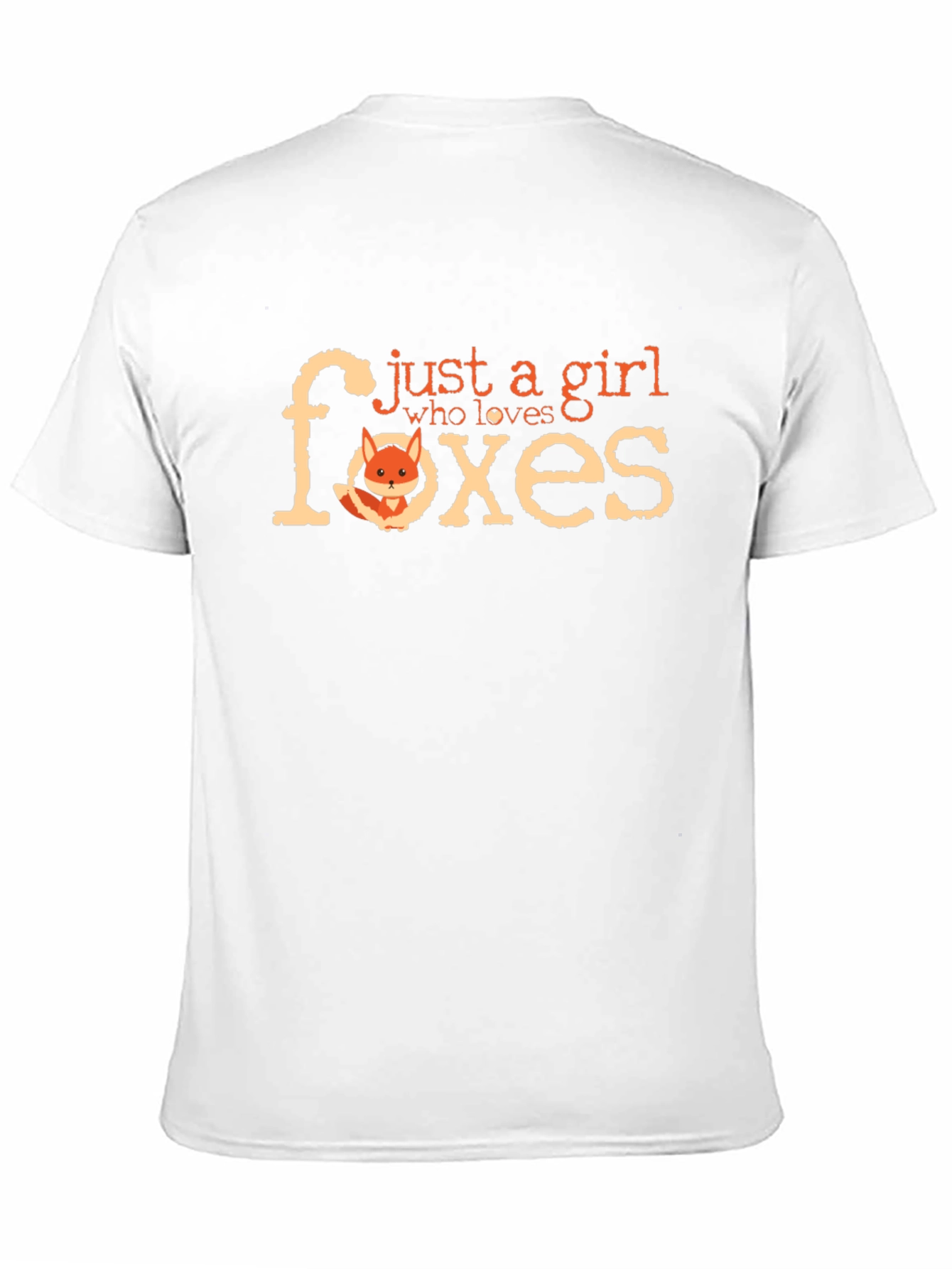 Black Just a Girl Who Loves Foxes T-Shirt view 11