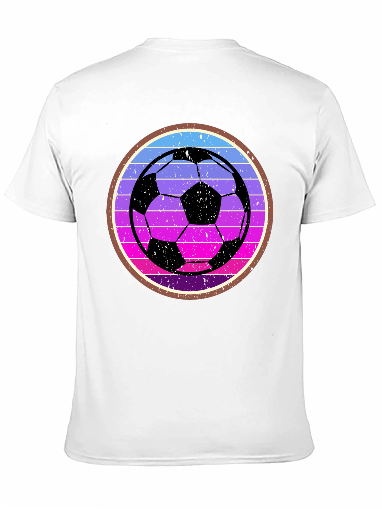 Black Retro Soccer Ball Graphic Tee view 11