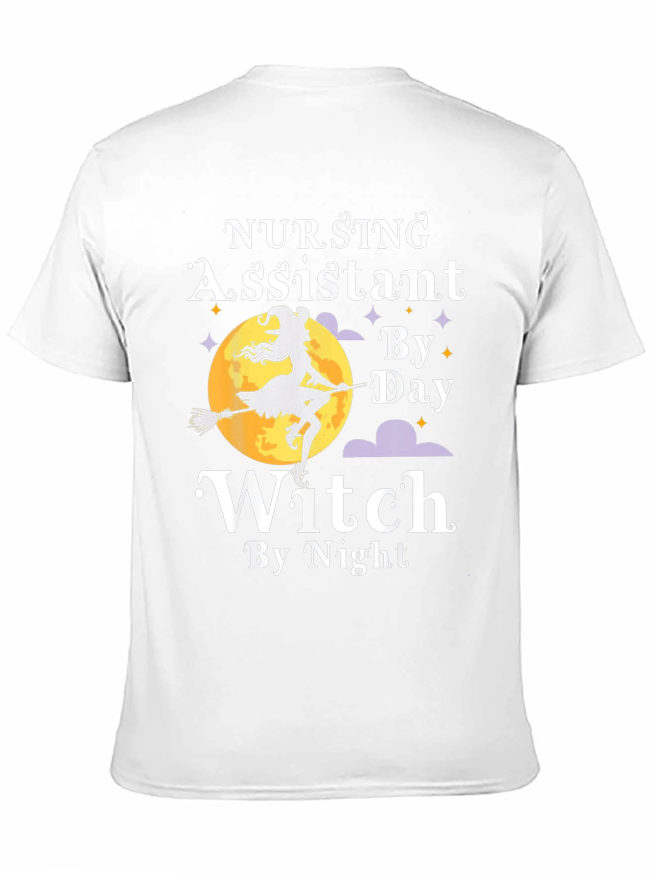 Black Nursing Assistant Witch By Day Halloween T-Shirt view 11