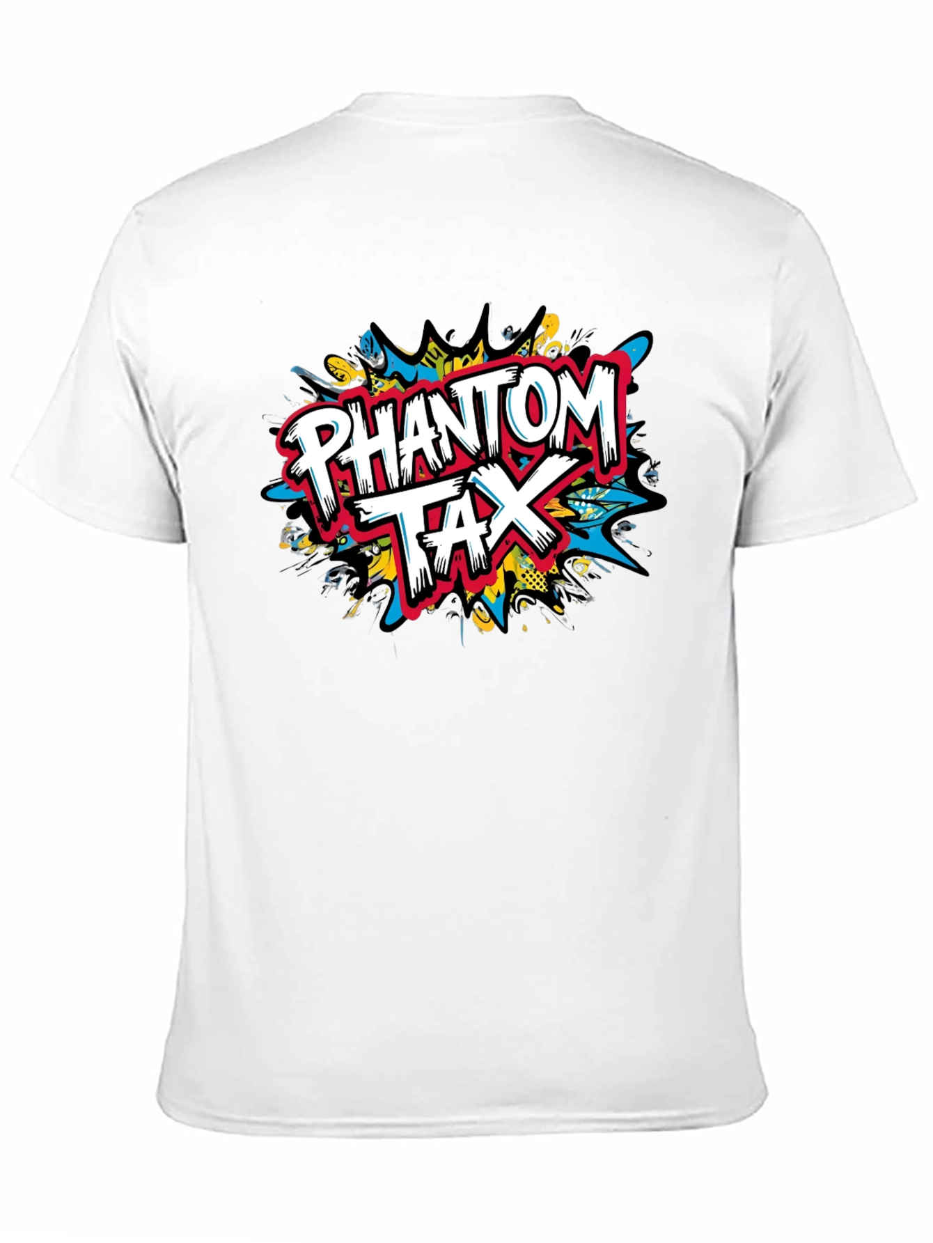 Black Phantom Tax Graphic Tee - Bold Design, Black Cotton Comfort view 11
