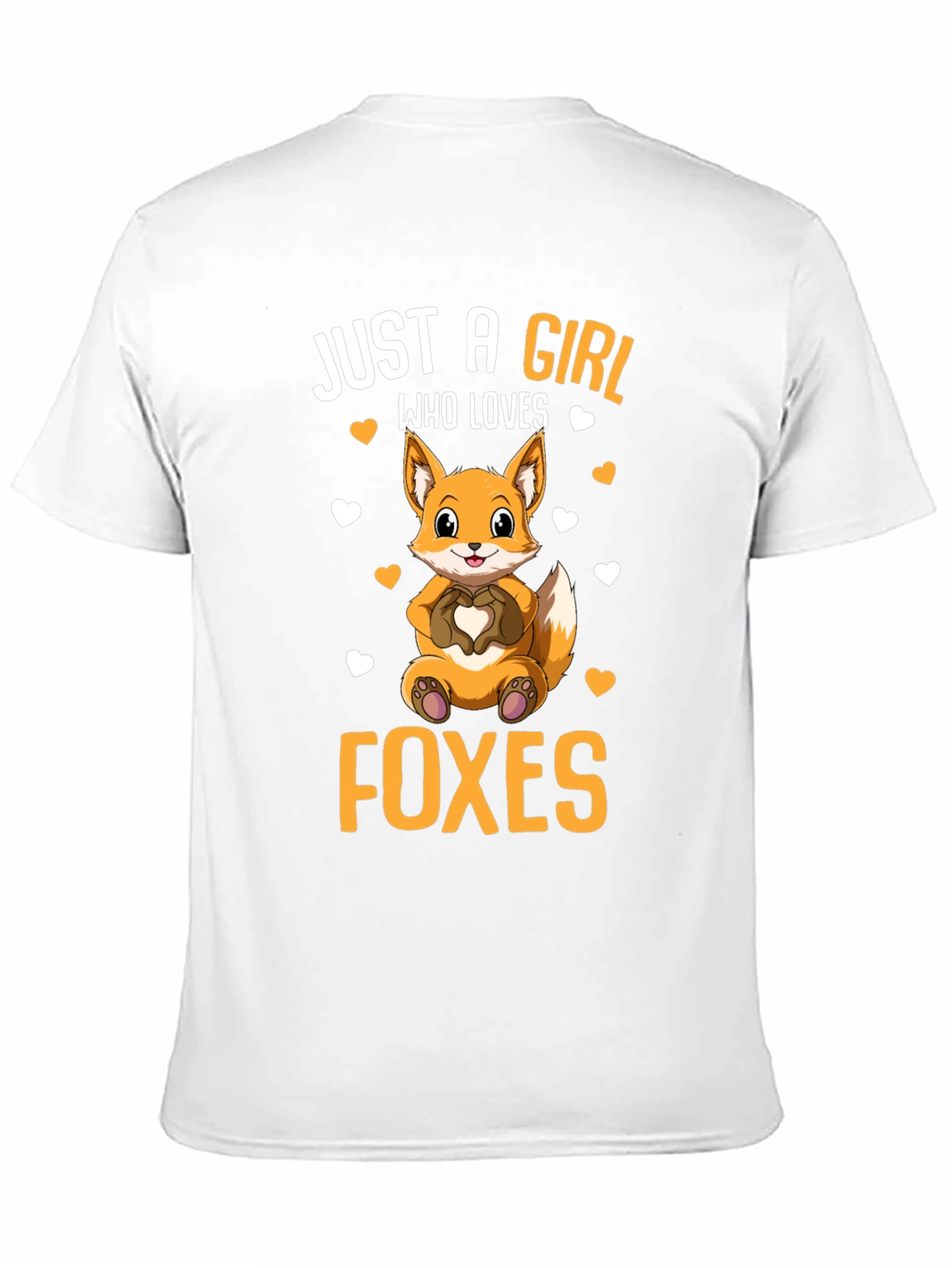 Black Just A Girl Who Loves Foxes T-Shirt view 11