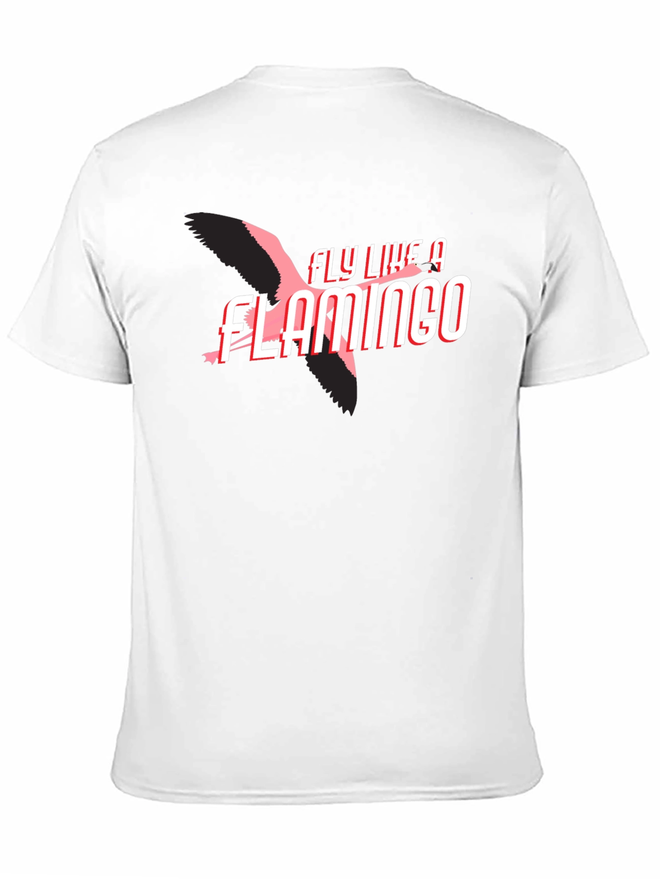 Black Fly Like a Flamingo Graphic Tee - Black view 11